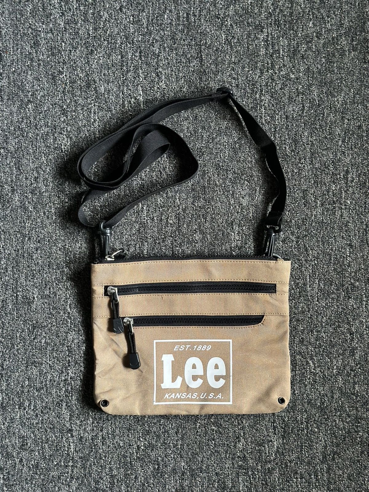 Denim Japan Crossbody Bag in Brown, Men's