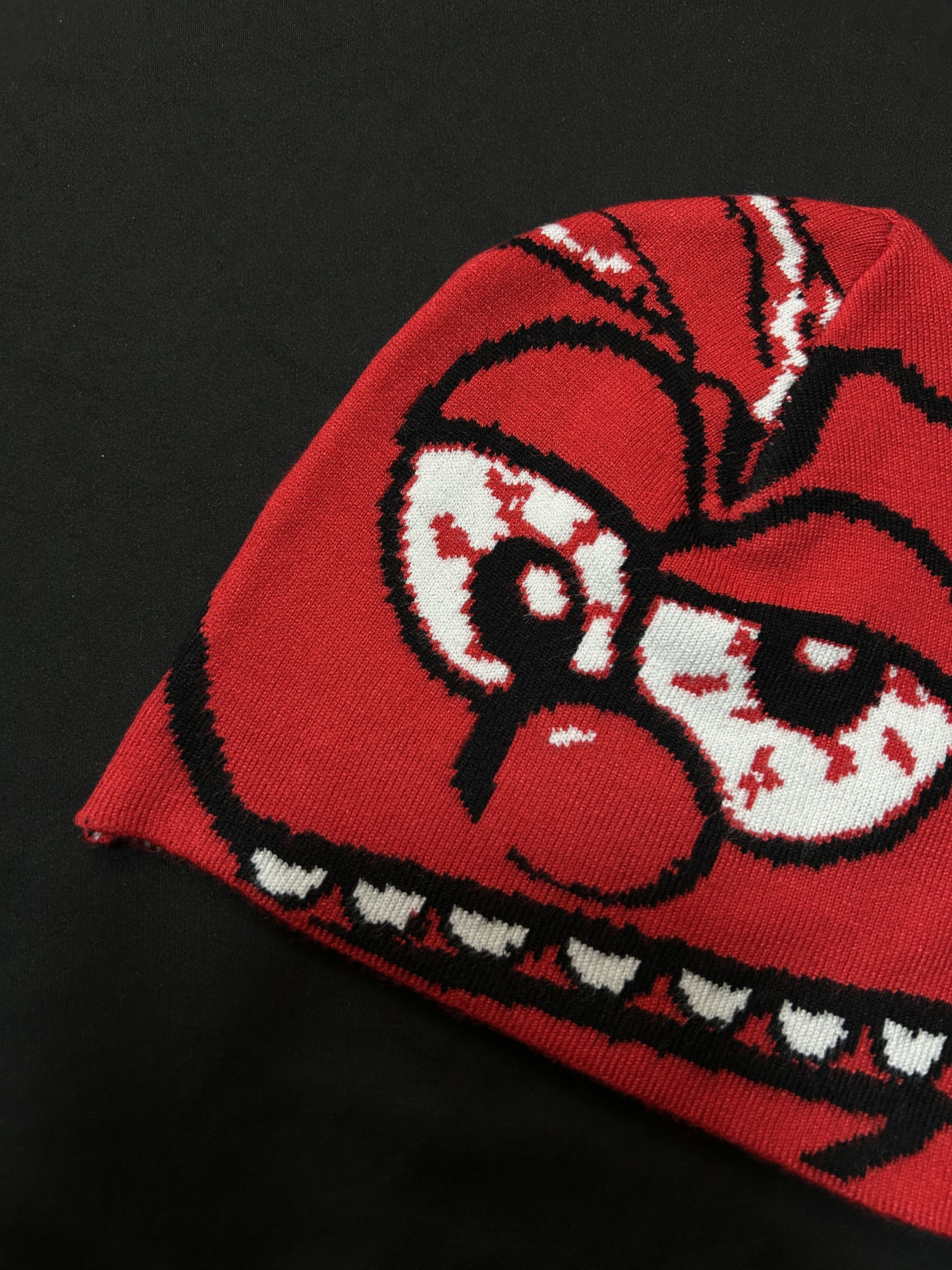 Japanese Brand Deadstock 420 Heartbreak No Cuff Knit Red Beanie Hats OS Size ONE SIZE - 2 Thumbnail