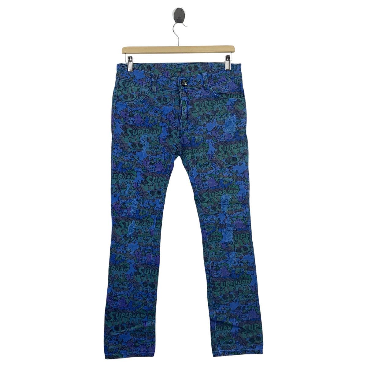 Japanese Brand JAM JOYFULL and MONSTER full print superjam slim fit pants Size 30" / US 8 / IT 44 - 1 Thumbnail