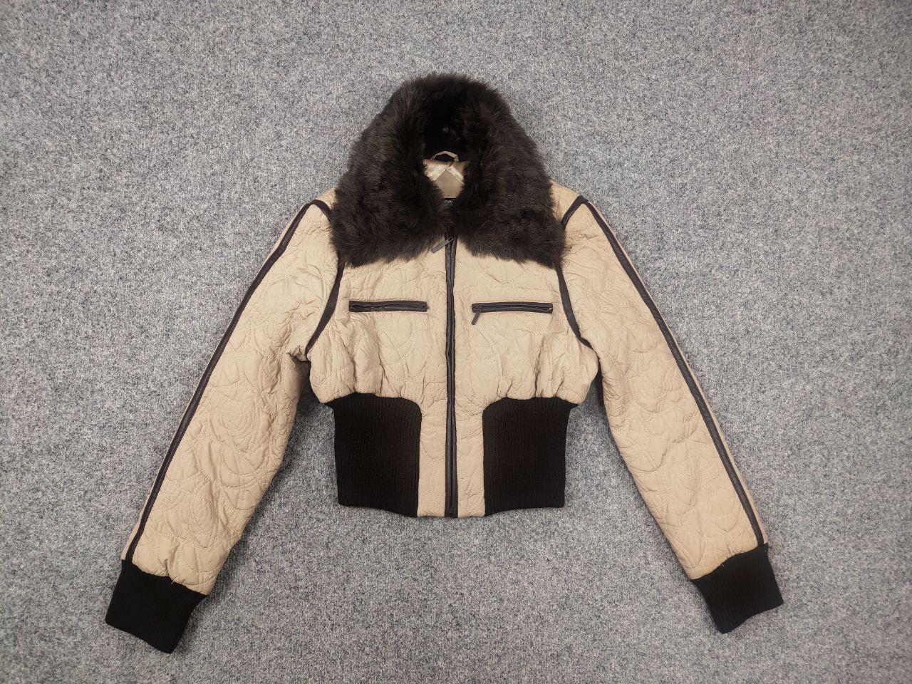 If Six Was Nine Vintage Y2K Cropped Faux Fur Zip Jacket Y2K LGB JPG Style Size L / US 10 / IT 46 - 8 Thumbnail