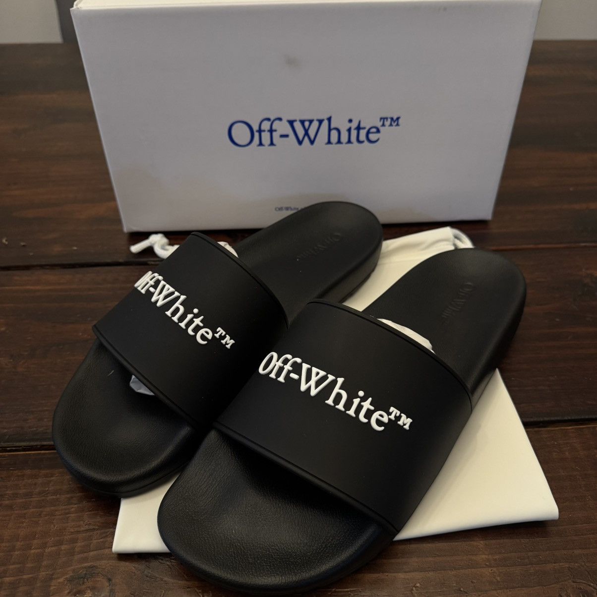 Off-White OFF-WHITE Bookish Slides Size US 12 / EU 45 - 1 Thumbnail