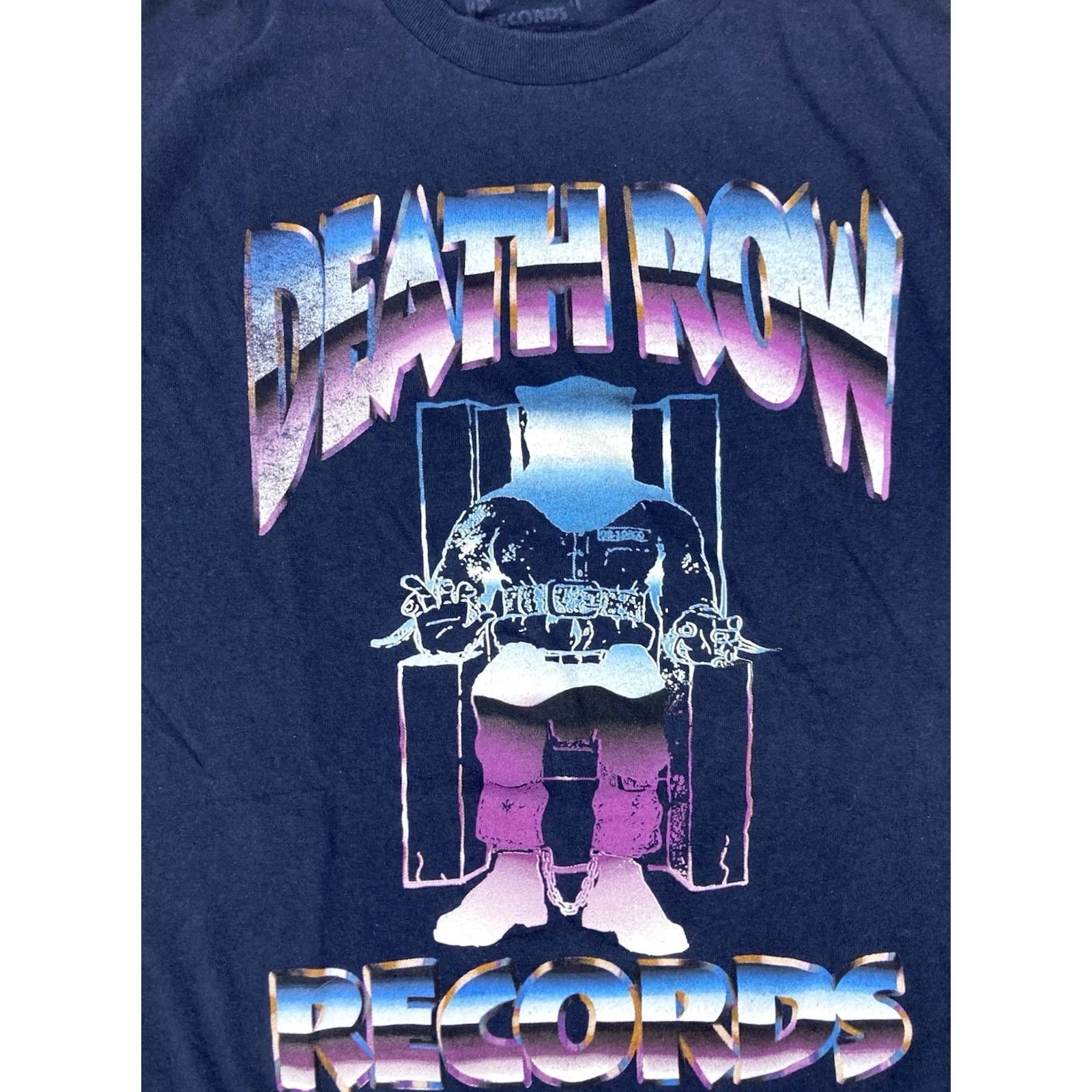 Ripple Junction VINTAGE Death Row Records Graphic T-shirt Men Large Blue Short Sleeve Music Shirt Men L Blue Graphic Print Hip Hop Retro Size US L / EU 52-54 / 3 - 2 Thumbnail