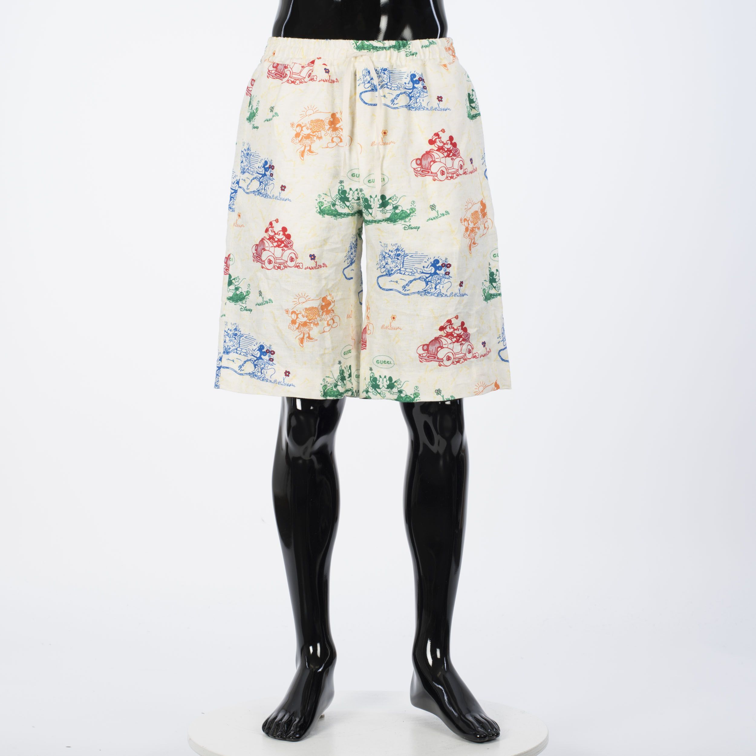 Gucci x Disney Ivory Linen Shorts Size US 32 / EU 48 - 1 Thumbnail