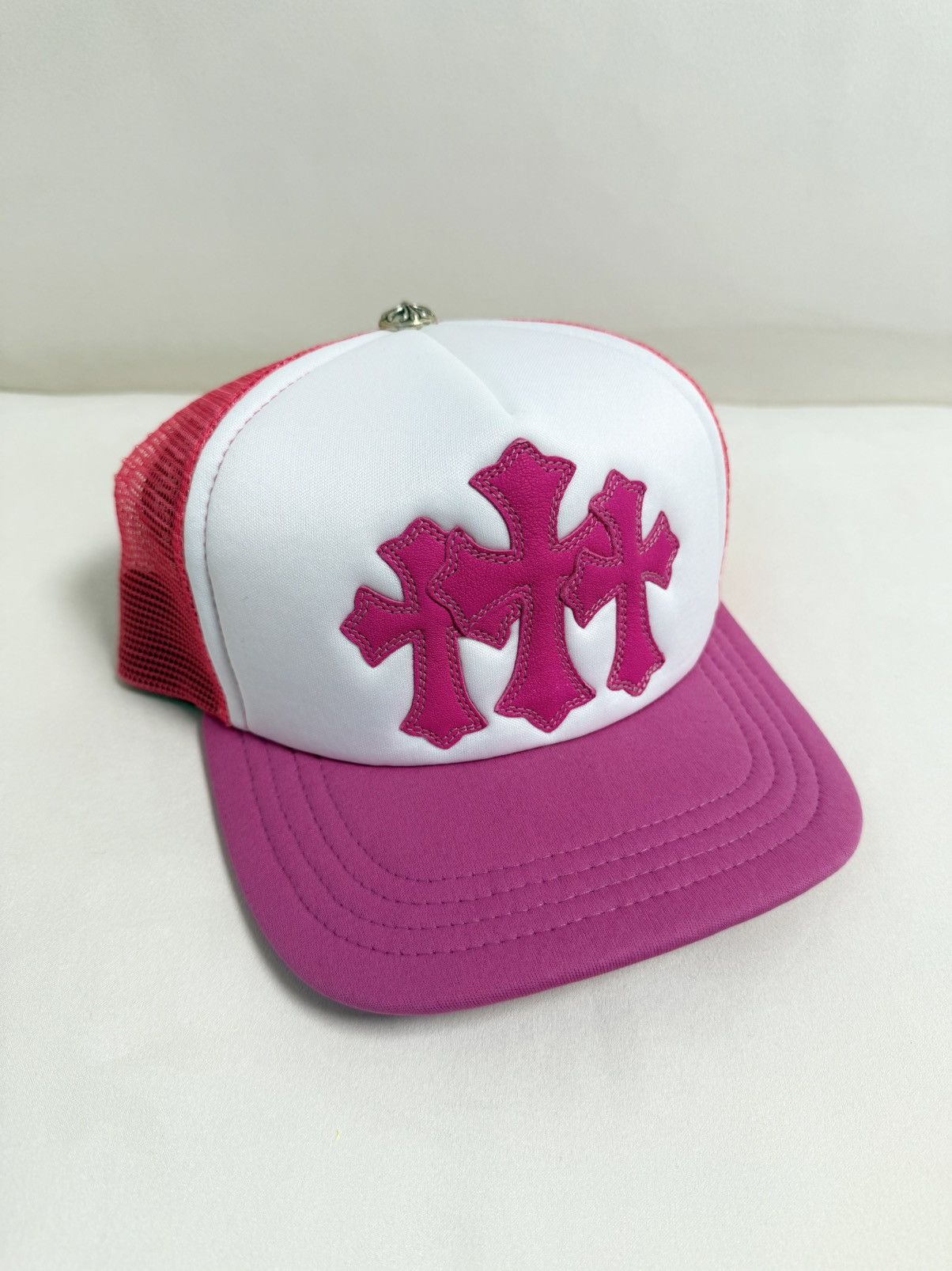 Chrome Hearts Chrome Hearts pink trucker crosspatch cap Size ONE SIZE - 1 Thumbnail