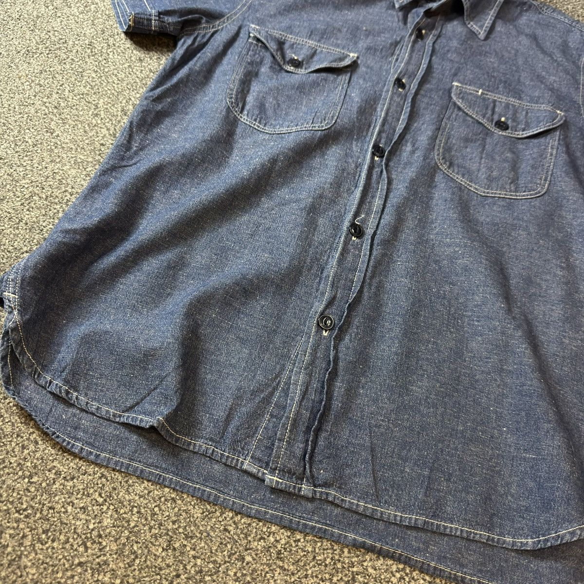 Edwin 🔥🇯🇵 Vintage 90s Japanese Denim Edwin G00185 Button Up Shirt Size US L / EU 52-54 / 3 - 4 Thumbnail