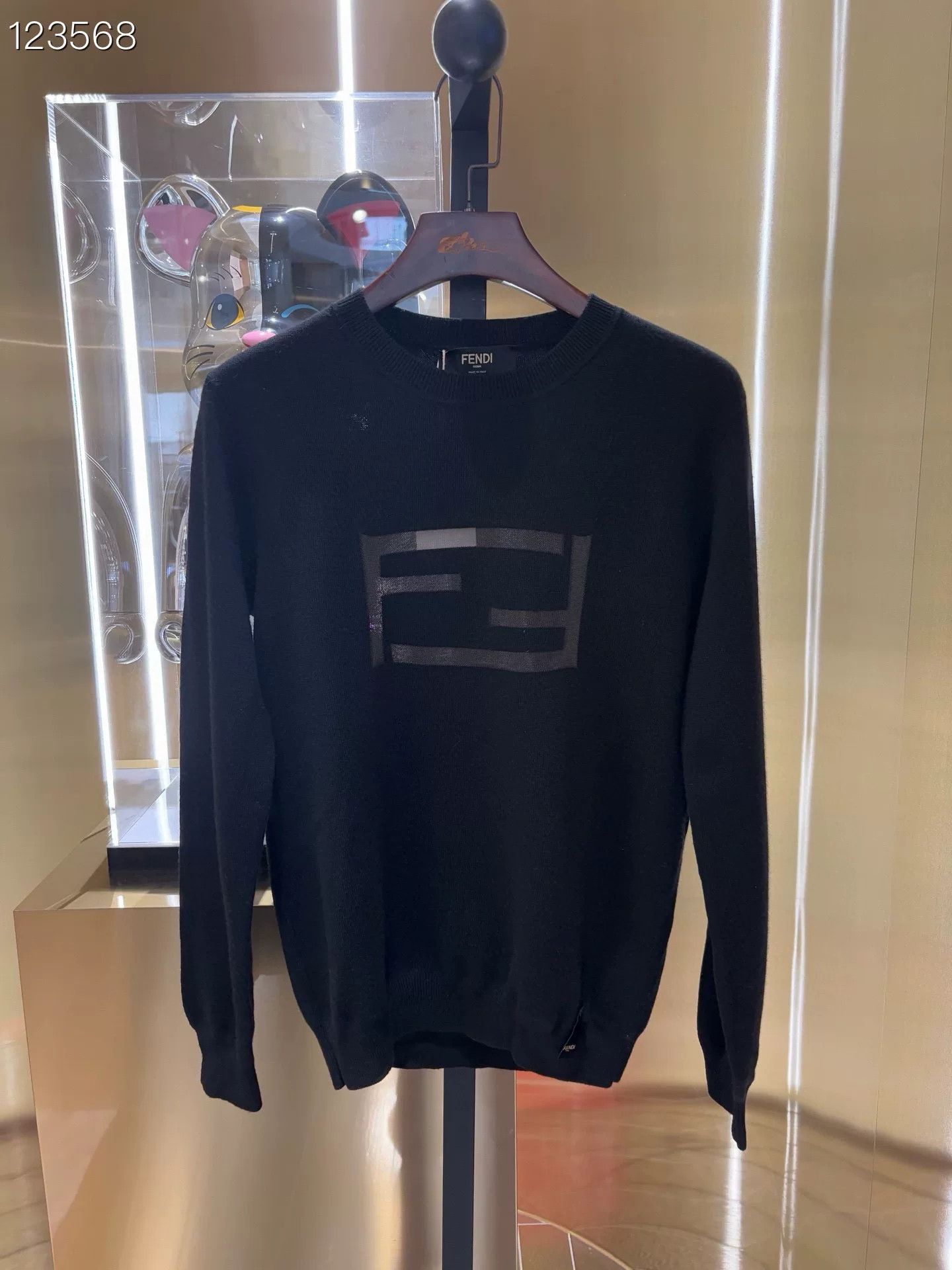 Fendi Fendi 040785 D305 Black Wool Sweater Size US S / EU 44-46 / 1 - 1 Thumbnail
