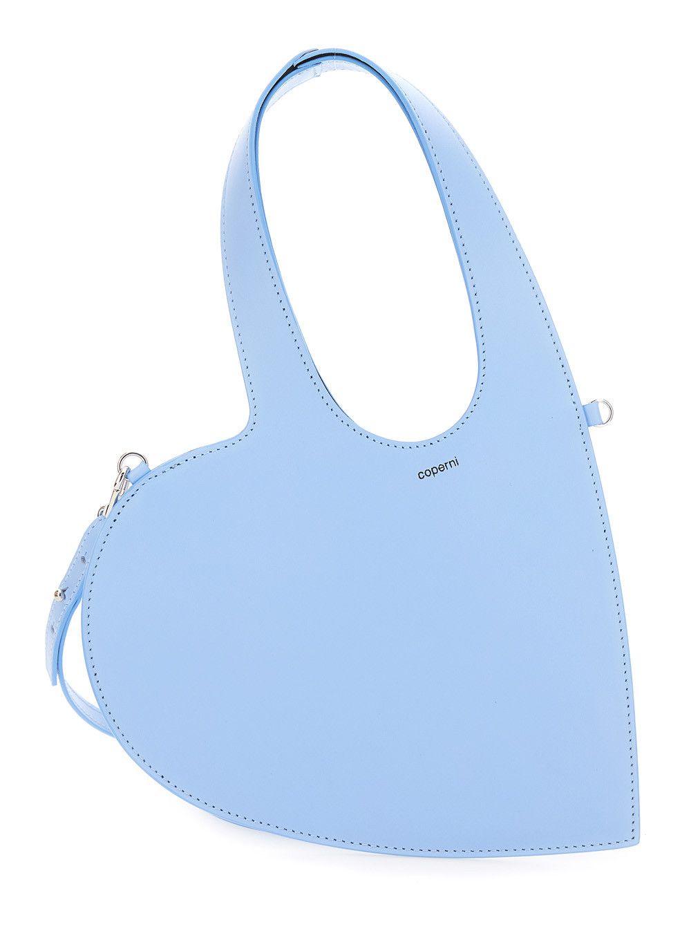 Coperni 'baby Heart' Blue Heart Shaped Crossbody Bag With Adjustable And Removable Shoulder Strap In Leather Woman, Women's