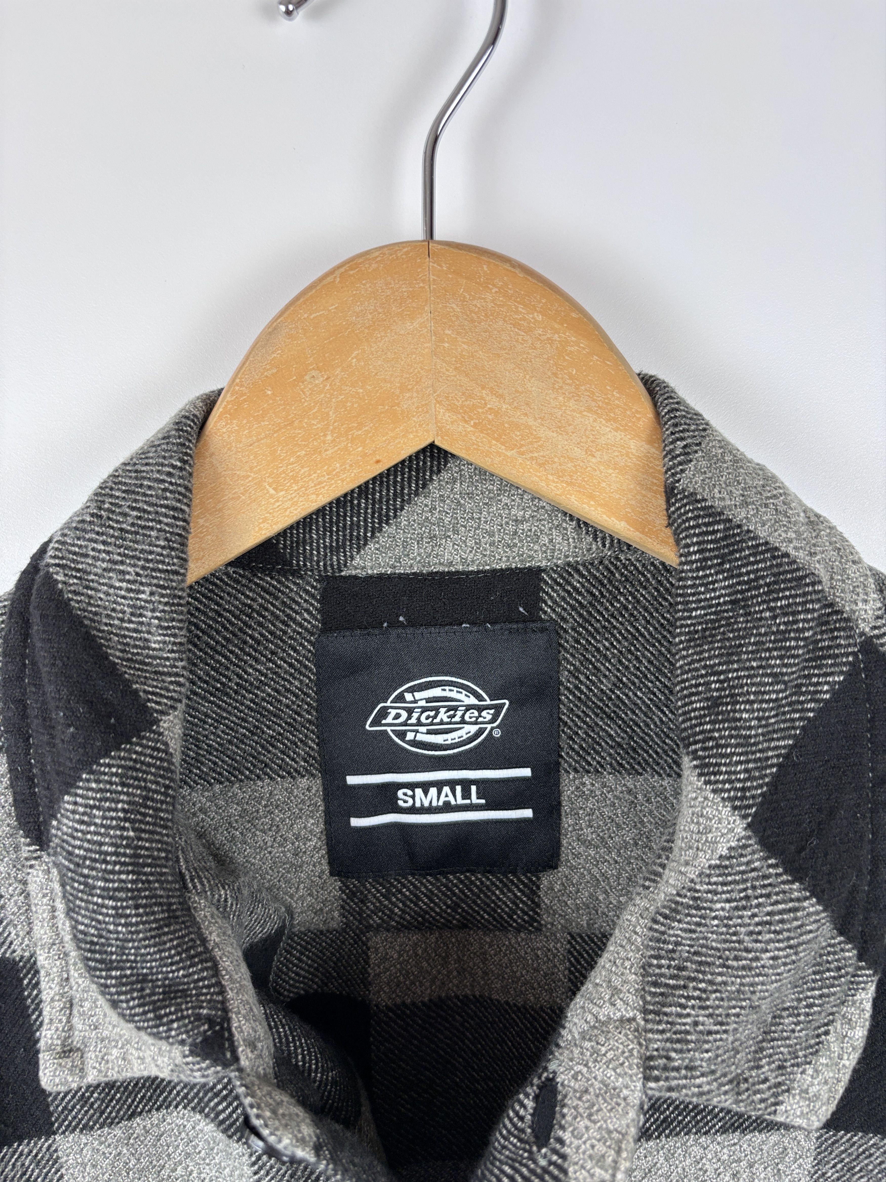 Dickies Dickies Long Sleeve Button Up Flannel Shirt Cotton Gray S Size US S / EU 44-46 / 1 - 7 Thumbnail
