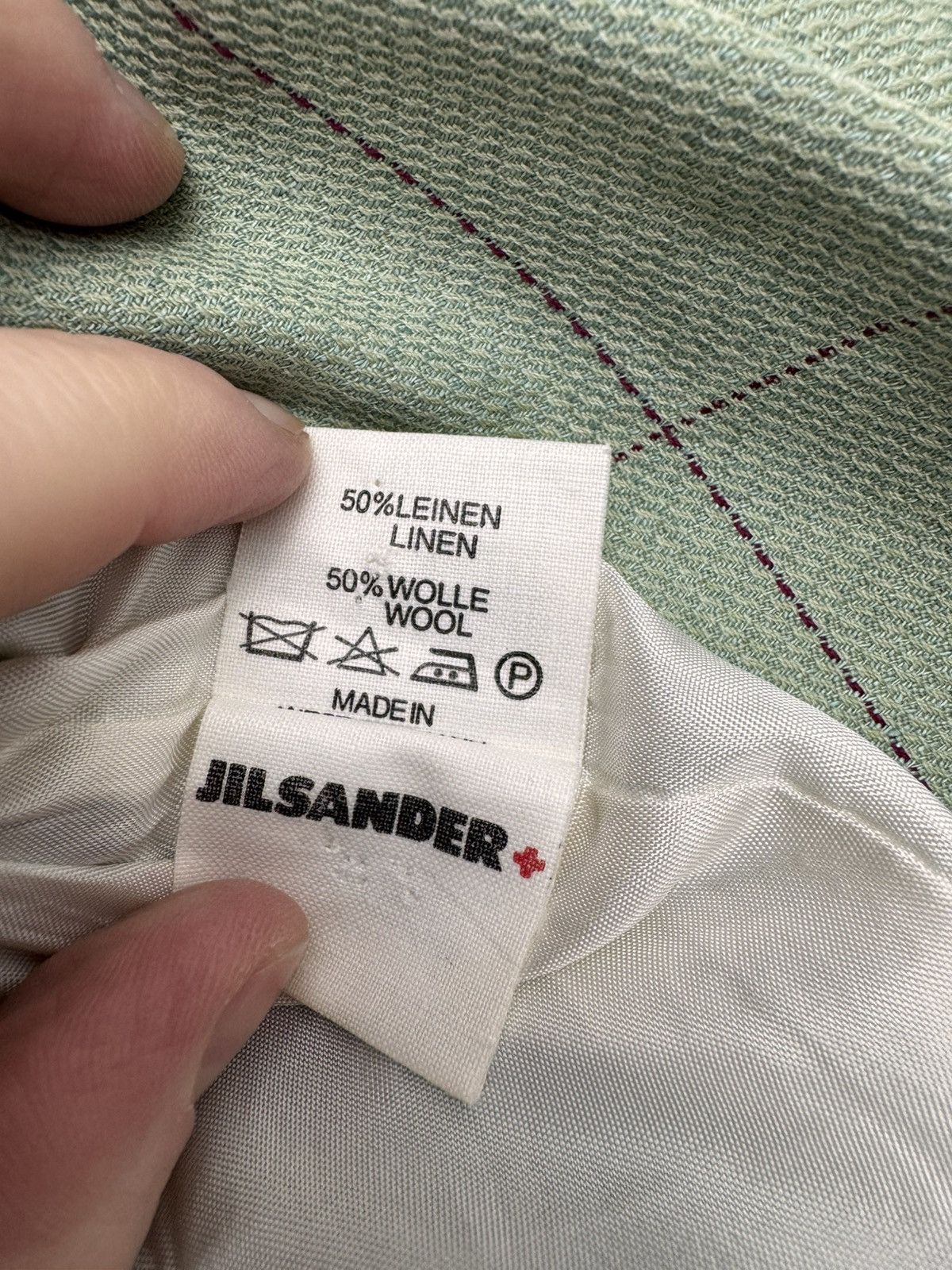 Jil Sander Jil Sander Women Linen Wool Blazer Green Vintage Size M Size M / US 6-8 / IT 42-44 - 8 Thumbnail
