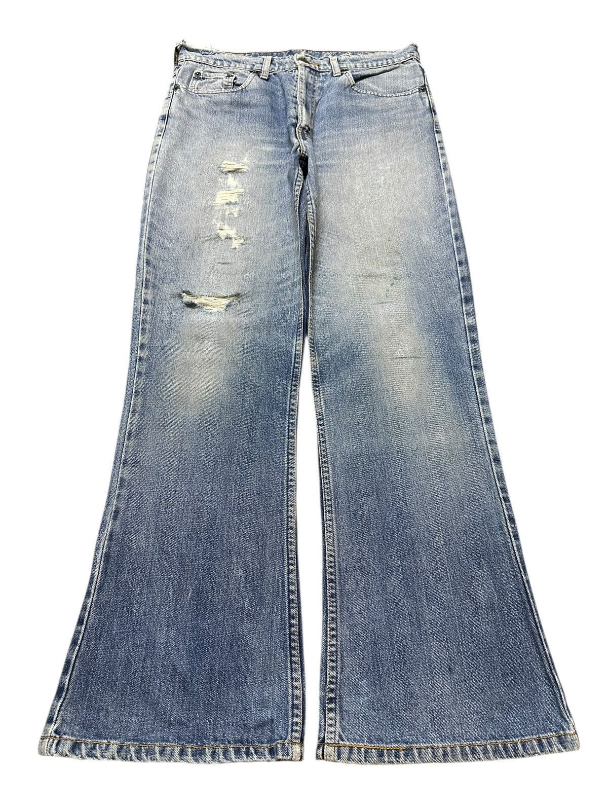 Levi's Vintage 80s Levis 517 Faded Wash Distressed Wide Leg Jeans Size US 32 / EU 48 - 1 Thumbnail