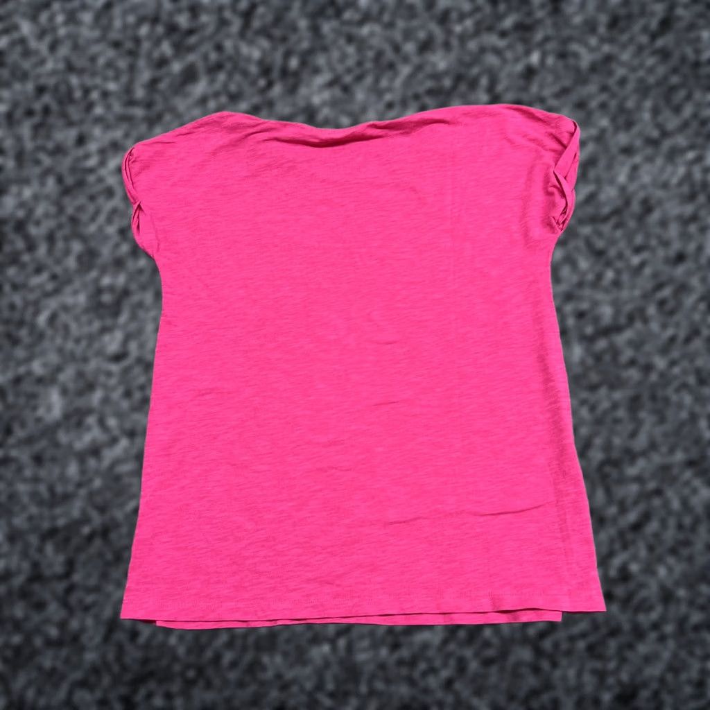 Pinko Sigrid Olsen Shirt Womens XS Pink Pocket Cap Sleeve Jersey Top Stretch Tee Size XS / US 0-2 / IT 36-38 - 1 Thumbnail