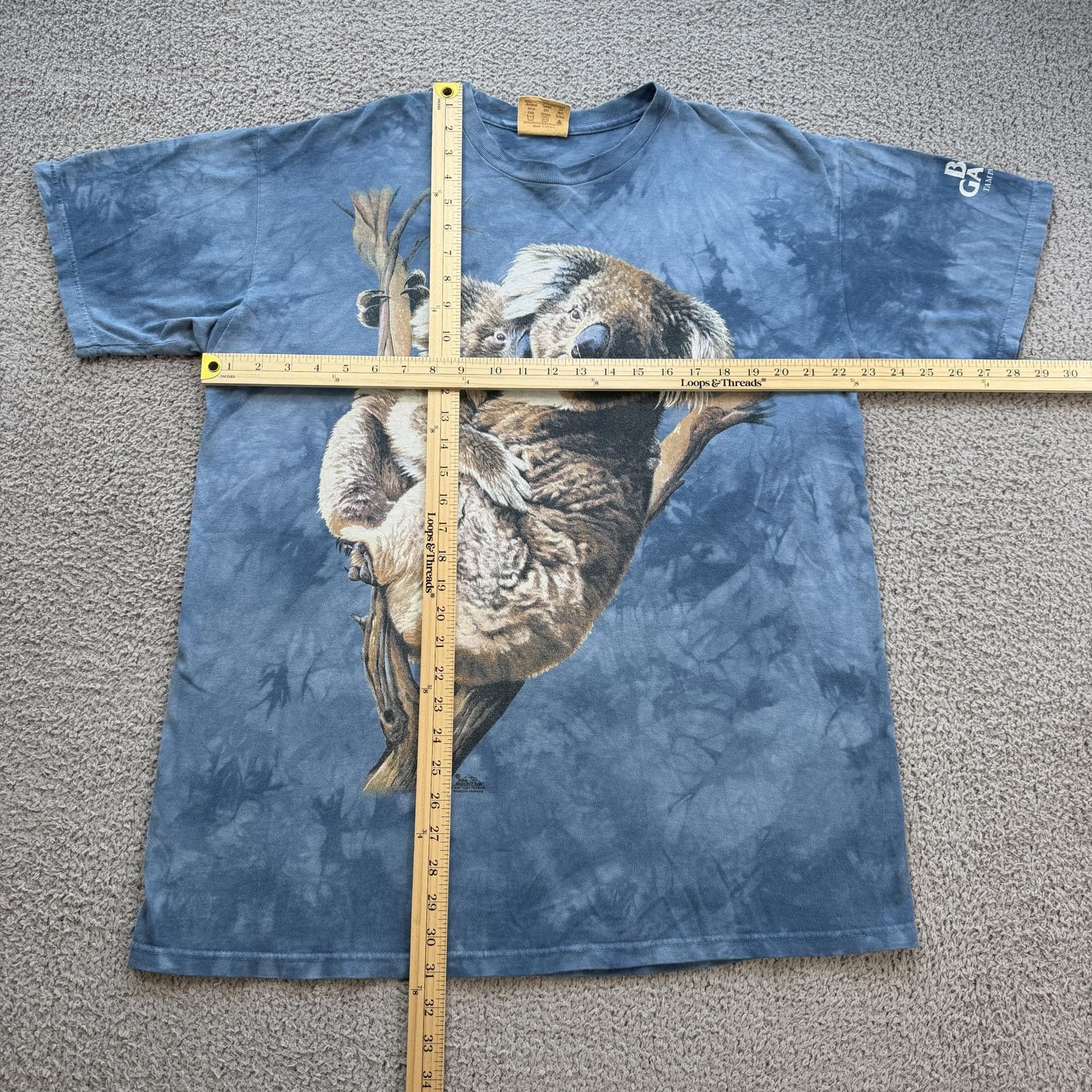 The Mountain Vintage 90s The Mountain Koala Bear T Shirt Blue Tie Dye Tee Size US L / EU 52-54 / 3 - 3 Thumbnail