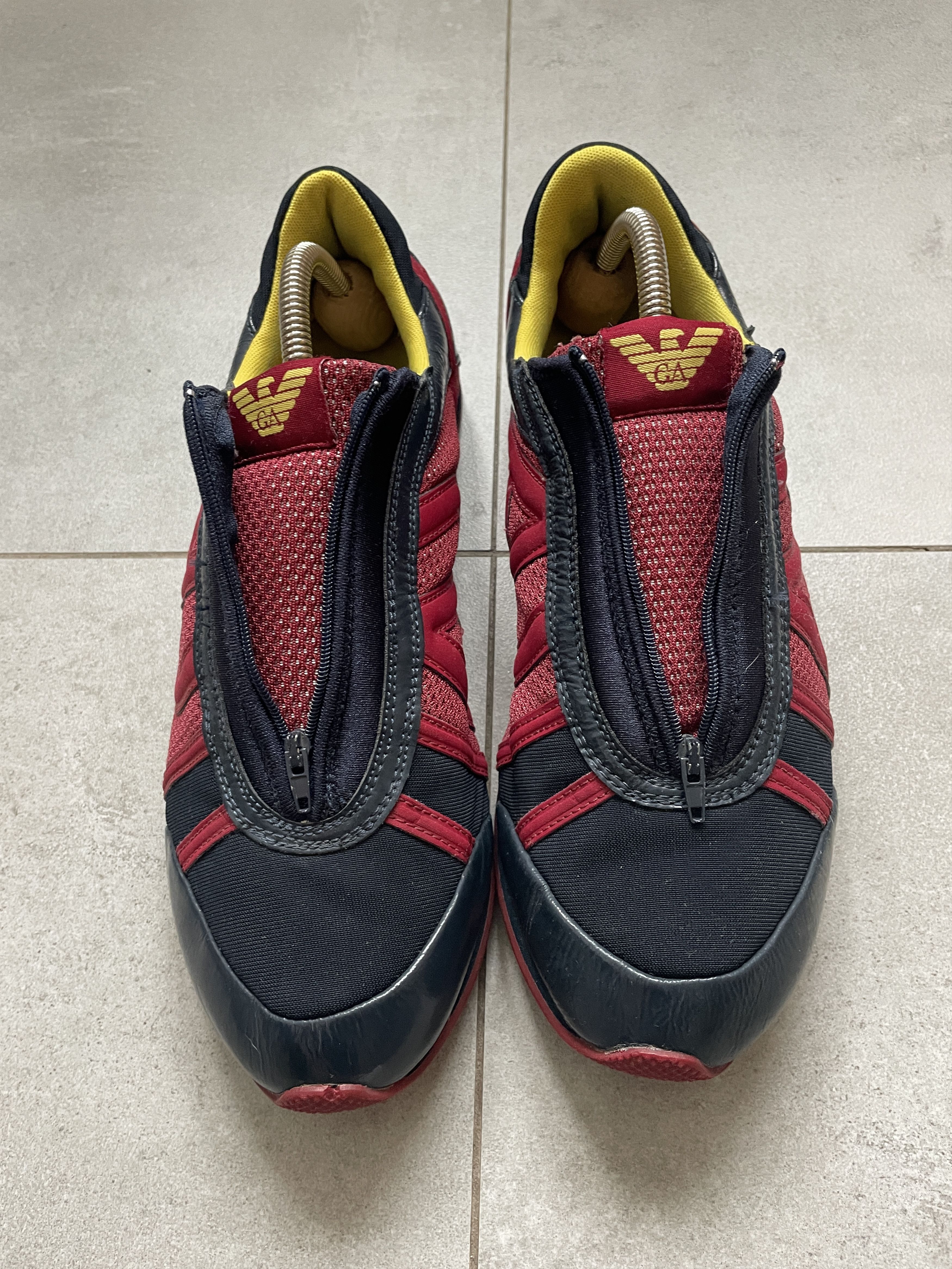Armani Y2K ARMANI JEANS GIORGIO ZIPPER ZIP TRAINERS SNEAKERS Size US 8 / EU 41 - 9 Thumbnail
