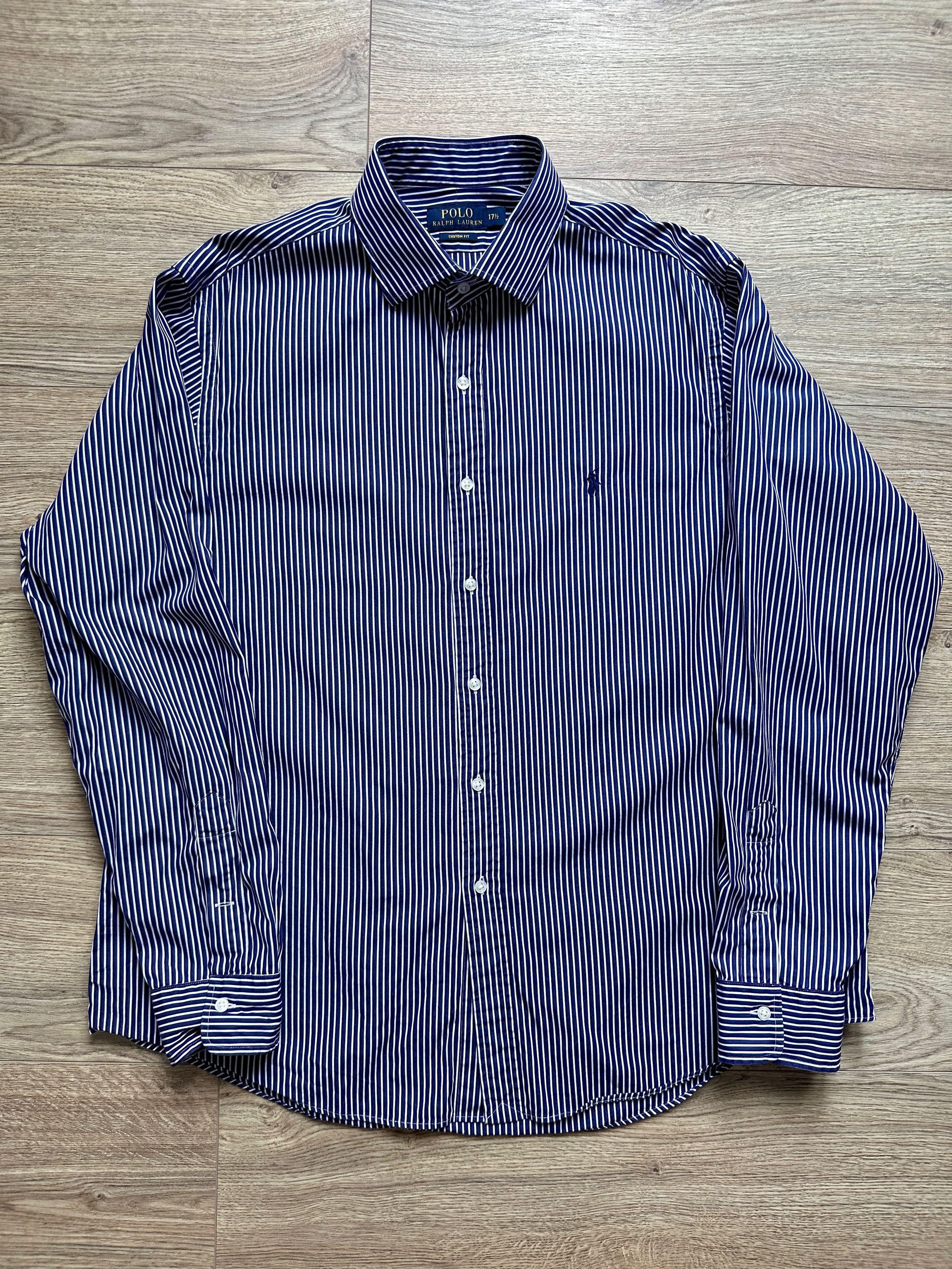 Polo Ralph Lauren POLO Ralph Lauren dress shirt striped blue Size US XL / EU 56 / 4 - 10 Thumbnail