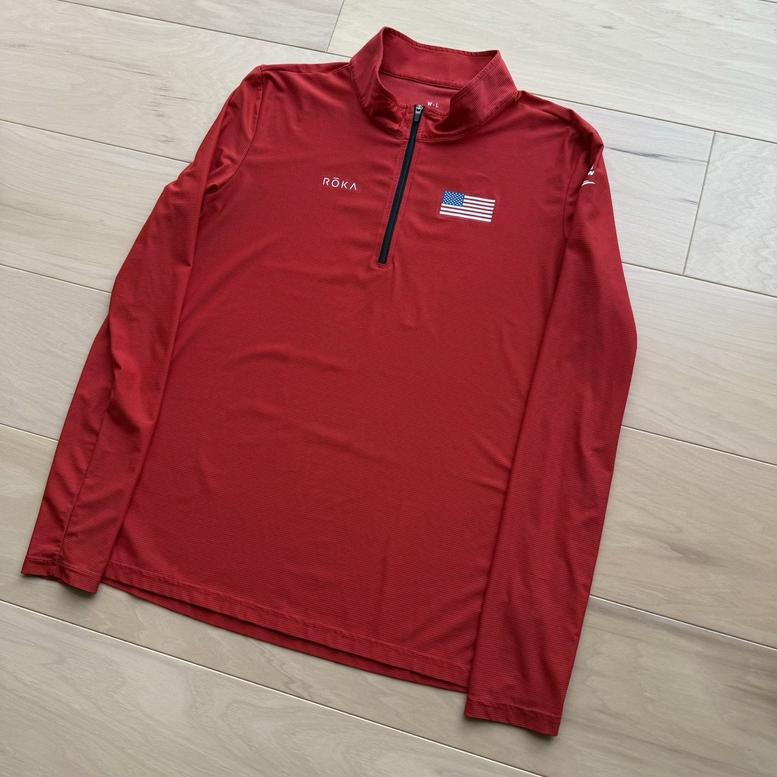 Other Roka 1/4 Zip Pullover Women's Large Red Lightweight USA Size L / US 10 / IT 46 - 9 Thumbnail