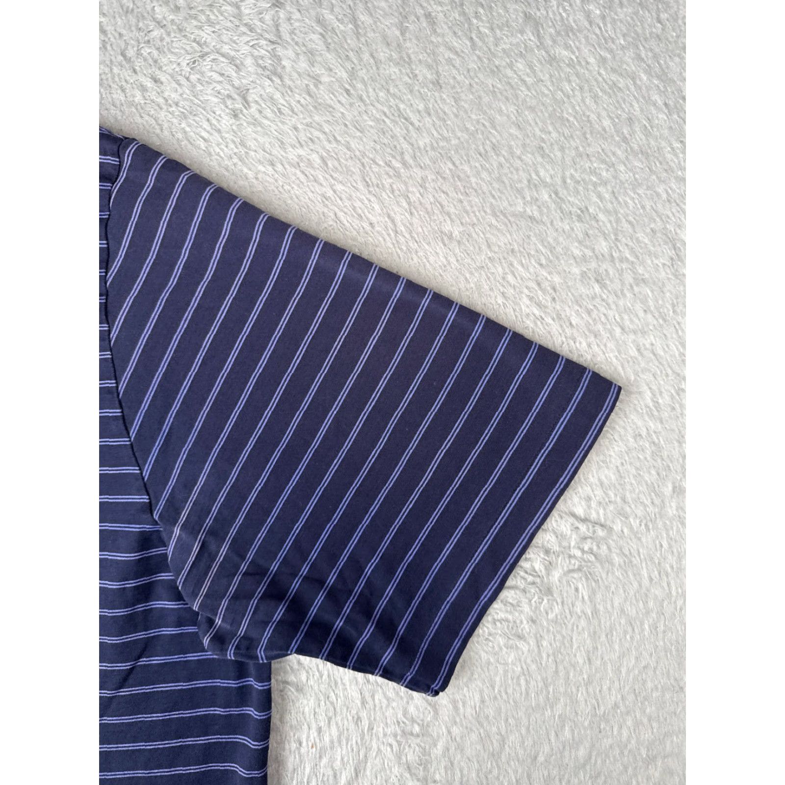 Ralph Lauren VINTAGE Polo Golf Ralph Lauren Shirt Men Extra Large Blue Stripe 100% Pima Cotton READ Size US M / EU 48-50 / 2 - 2 Thumbnail