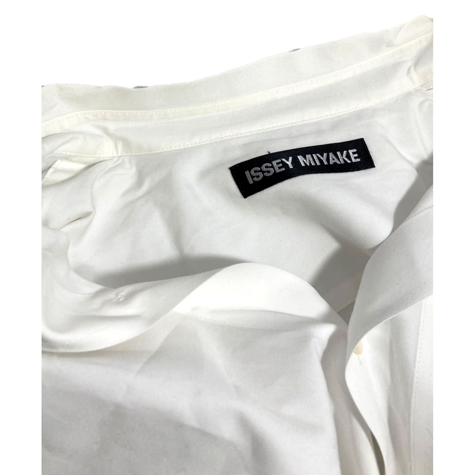 Issey Miyake ISSEY MIYAKE shirt men's size 2 white cotton stand collar wide Solid USED Size US XS / EU 42 / 0 - 5 Thumbnail