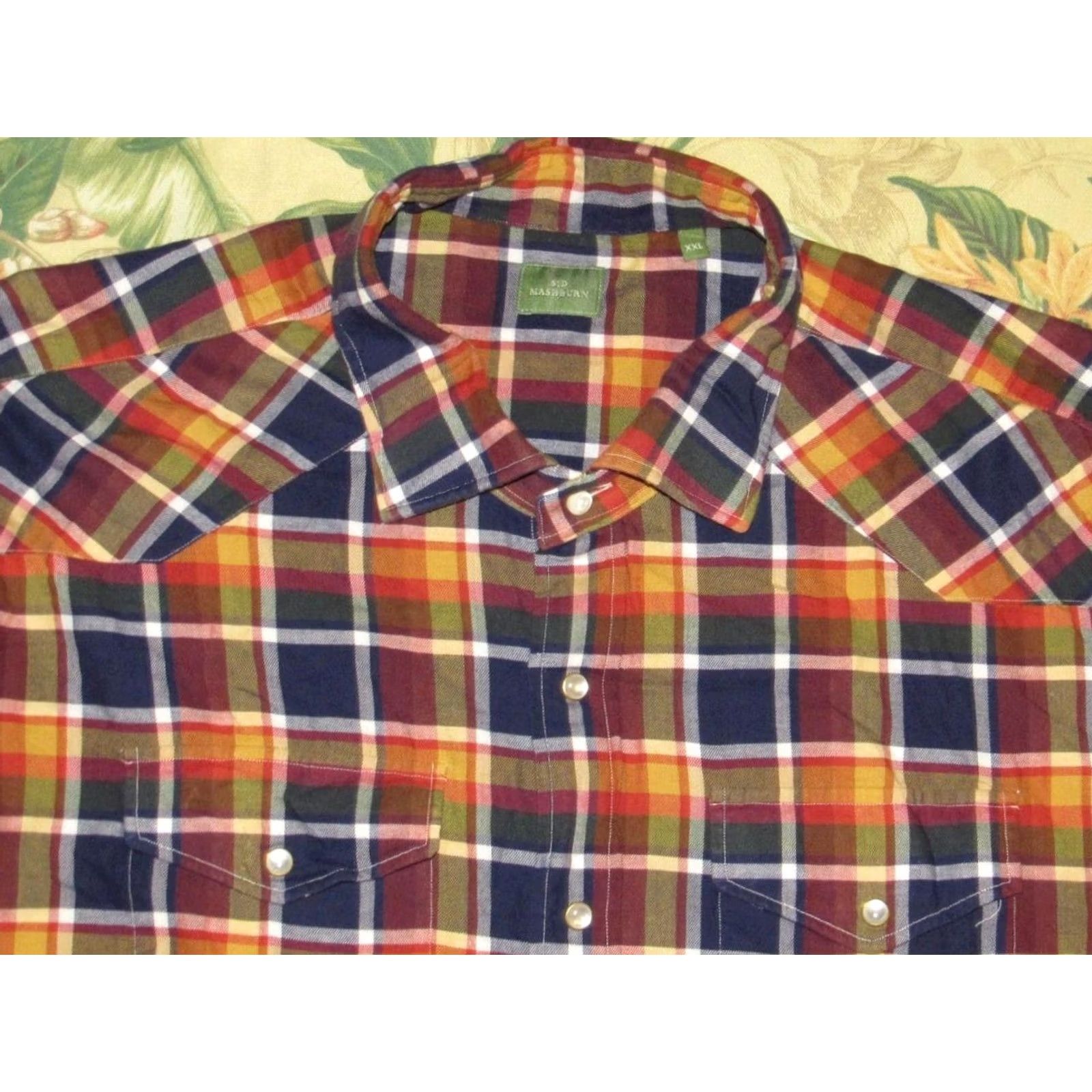 Sid Mashburn SID MASHBURN Plaid Long Sleeve Pearl Snap Shirt XXL Mens XS? Size US XXL / EU 58 / 5 - 2 Thumbnail