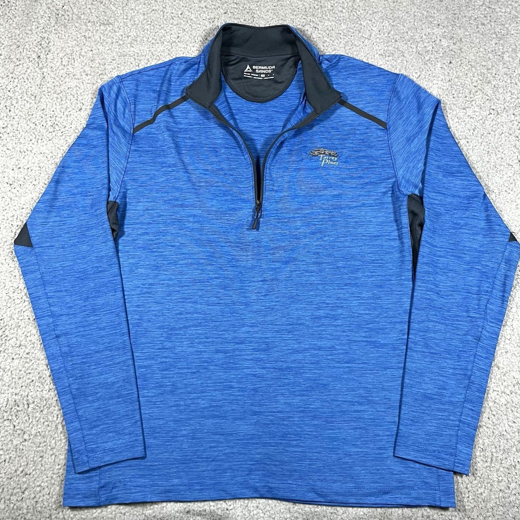 Vintage Bermuda Sands Torrey Pines 1/4 Zip Pullover Mens M Blue Jacket Golf Performance Activewear Shirt Jacket Size US M / EU 48-50 / 2 - 5 Thumbnail