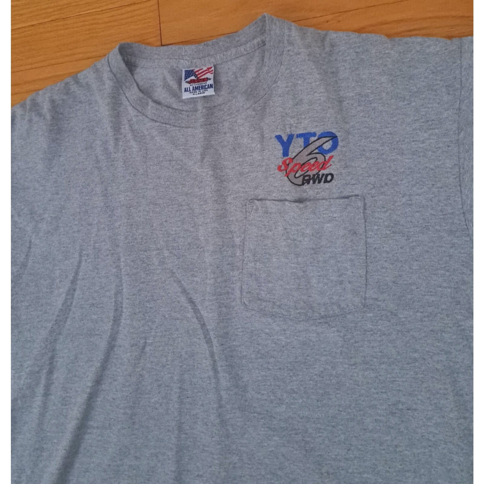 Henson Jenson USA YTO 6 Speed RWD Transmission T-Shirt XL Gray Mens Short Sleeve X-Large USA Made Size US XL / EU 56 / 4 - 4 Thumbnail