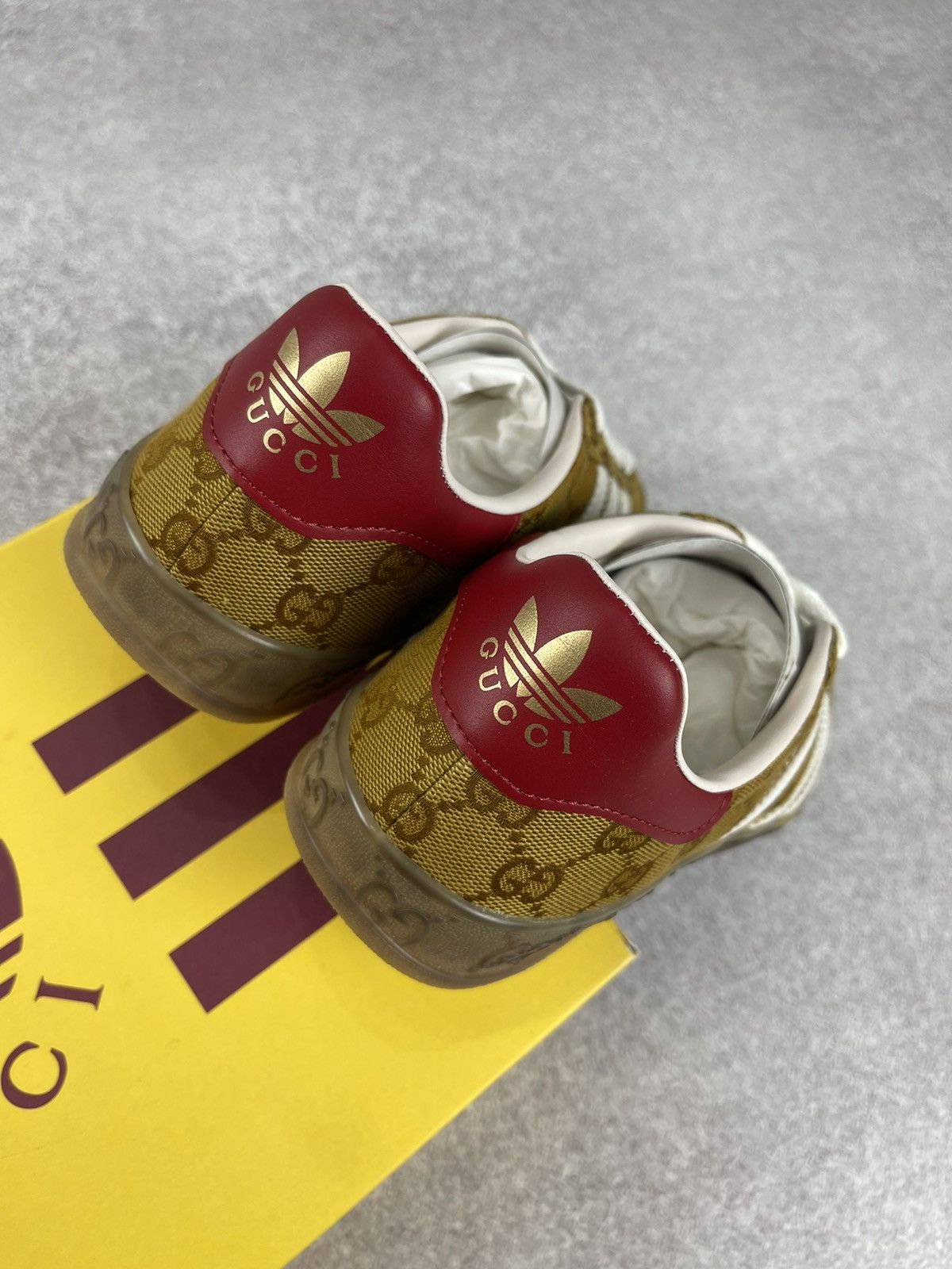 Gucci Adidas × Gucci Gazelle GG Monogram Sneakers Size 41 1/3 Size US 9 / IT 39 - 6 Thumbnail