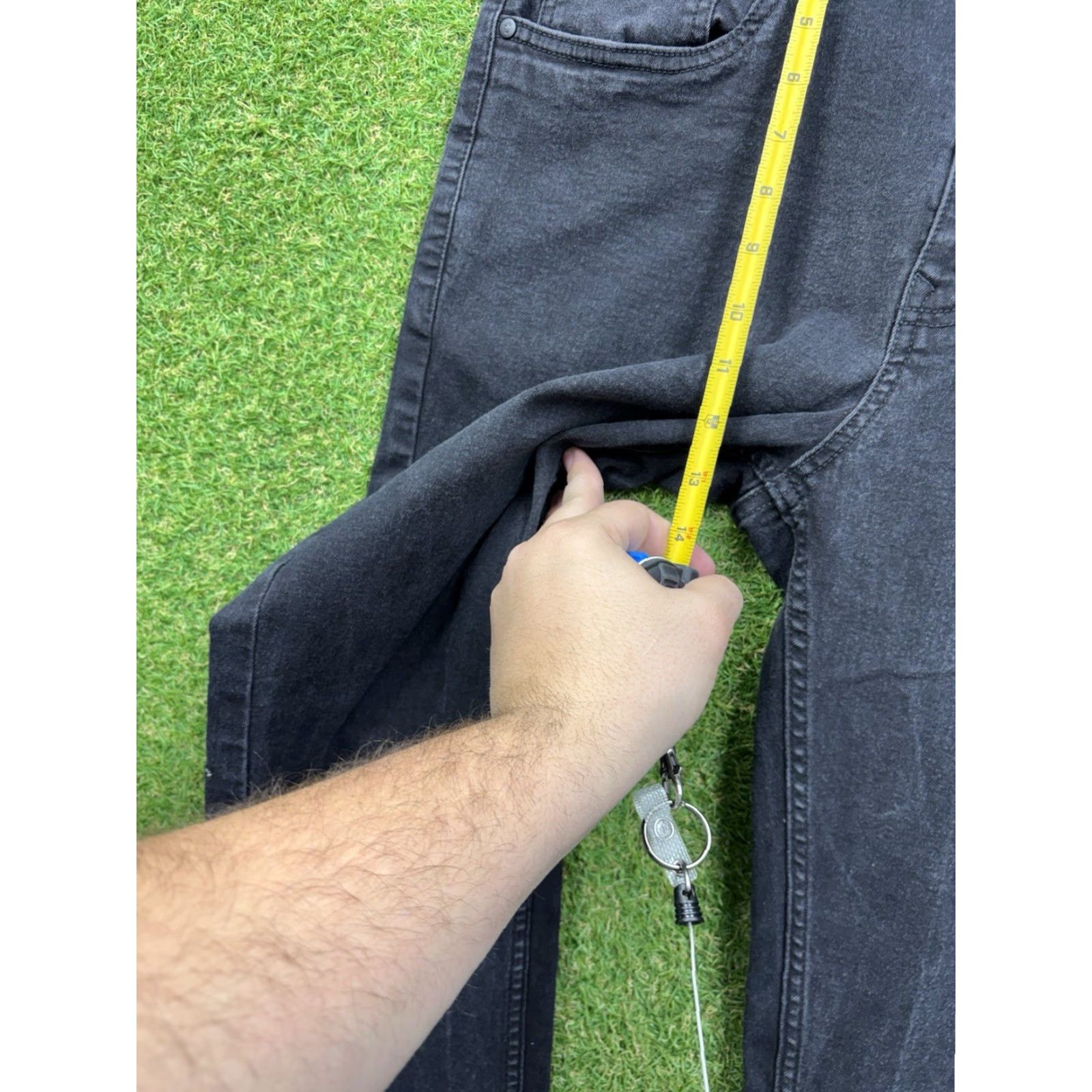 The Perfect Jean NYC Jeans Mens 36x36 Slim Thick Black Denim Stretch Flex Mid Rise 5-Pocket Style Straight