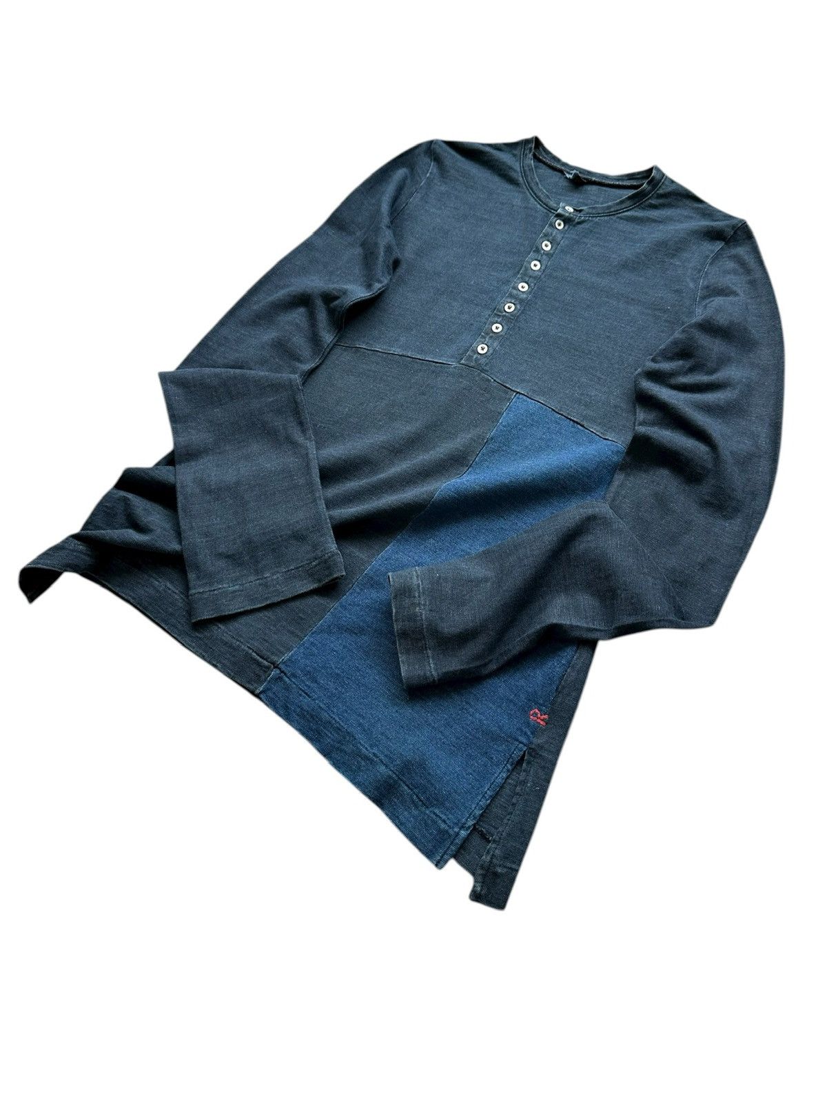 45rpm 00's R by 45RPM indigo dyed patchwork long sleeve Size US S / EU 44-46 / 1 - 3 Thumbnail