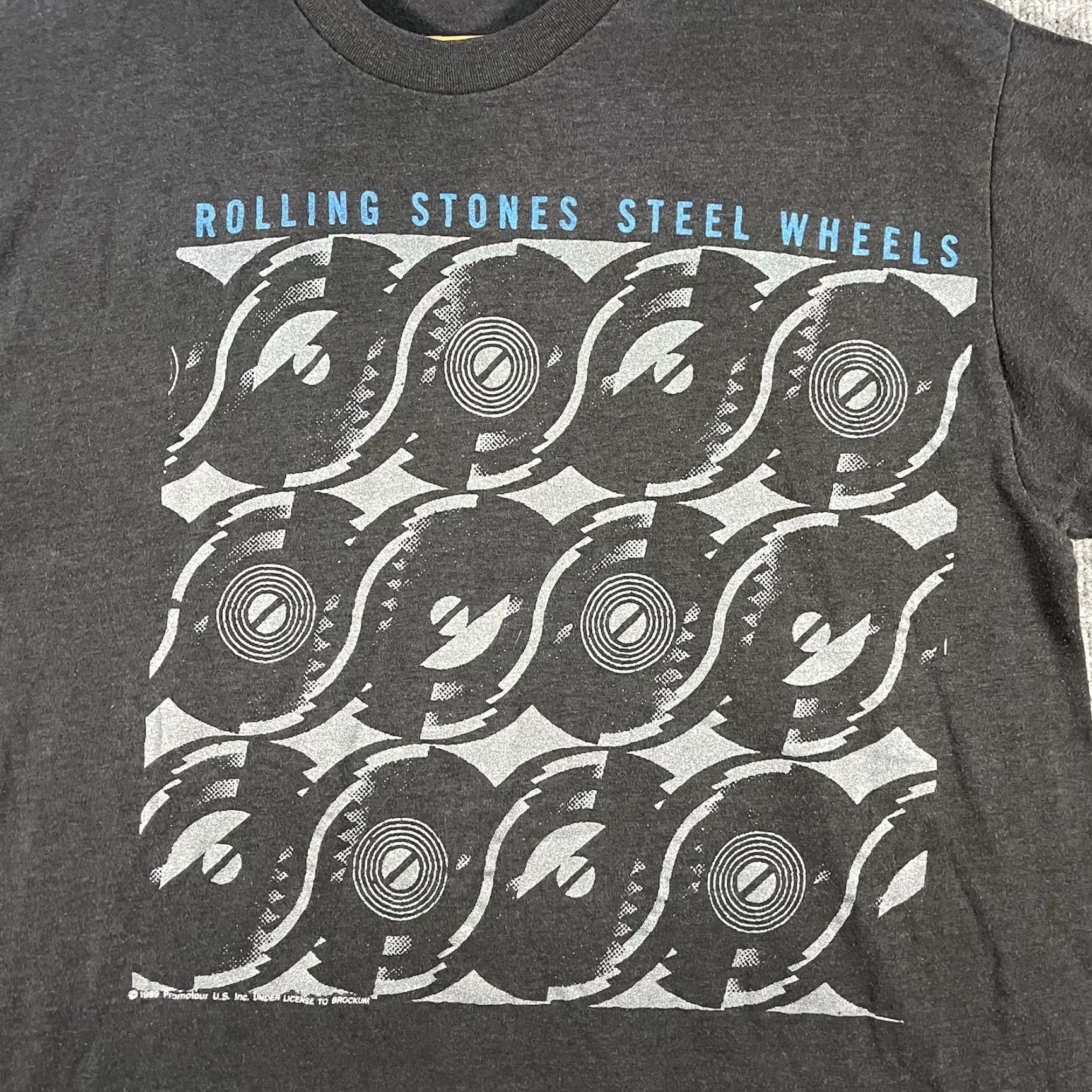 Vintage VINTAGE Rolling Stones 1989 Steel Wheels Tour T-Shirt Mens XL Black Single Stitch 80s Music USA Size US XL / EU 56 / 4 - 3 Thumbnail