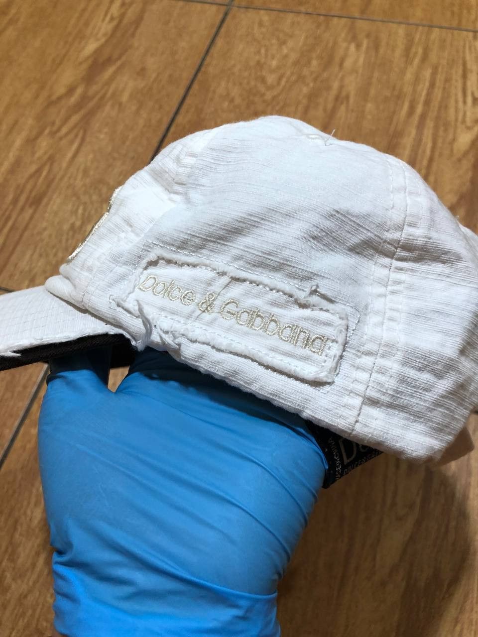 Dolce & Gabbana Dolce&Gabbana Cap Hat white avant garde distressed Size ONE SIZE - 10 Thumbnail