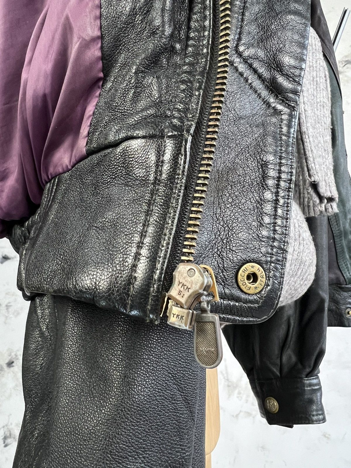Angelo Litrico Vintage Angelo Litrico Leather Bomber Jacket Size 46 S - M Size US M / EU 48-50 / 2 - 9 Thumbnail