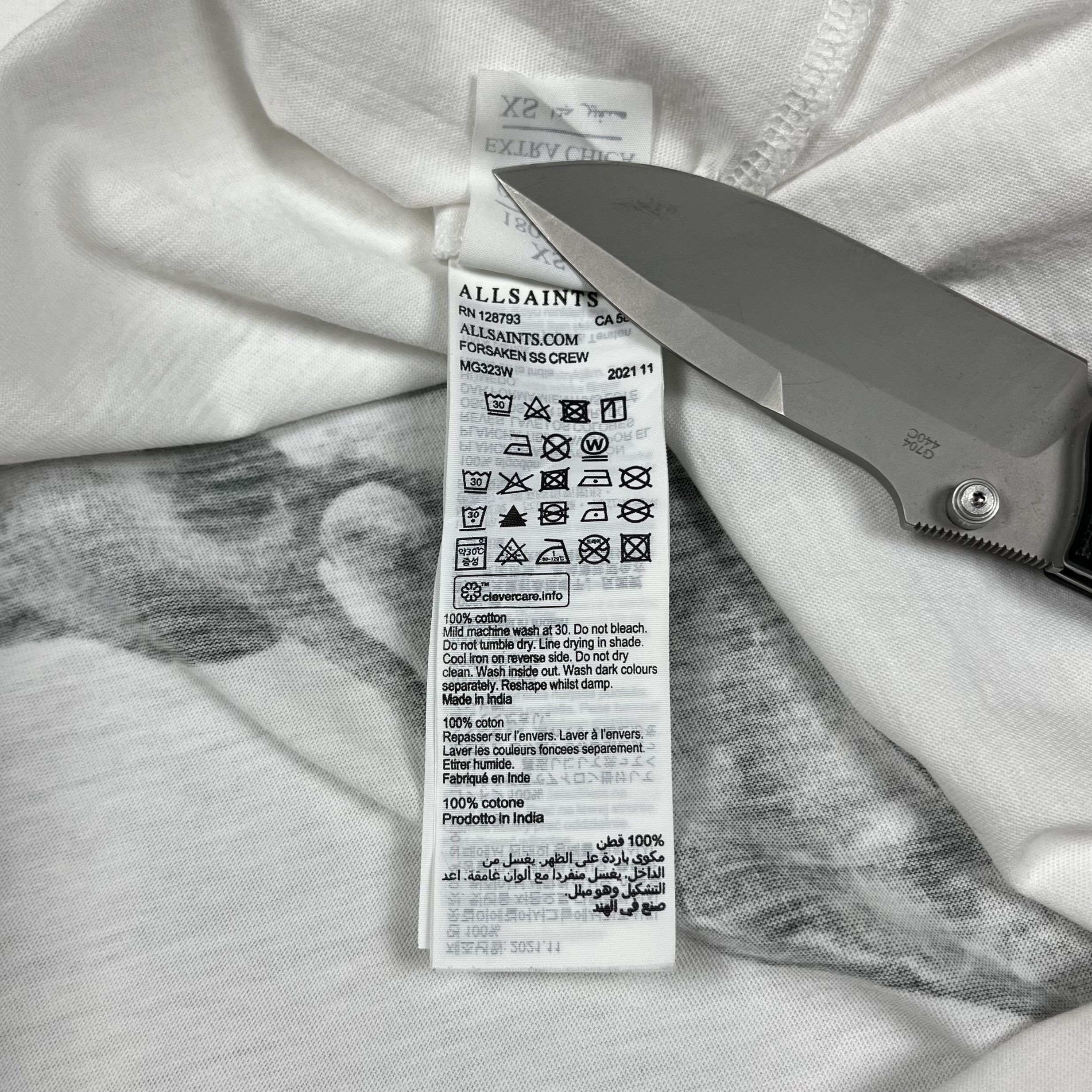 Allsaints AllSaints Forsaken Skull Art Big Logo Oversize Fit T Shirt Size US XS / EU 42 / 0 - 14 Thumbnail