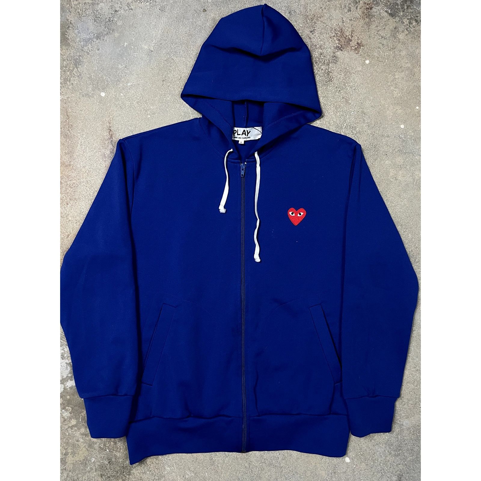 Cdg blue hoodie hotsell