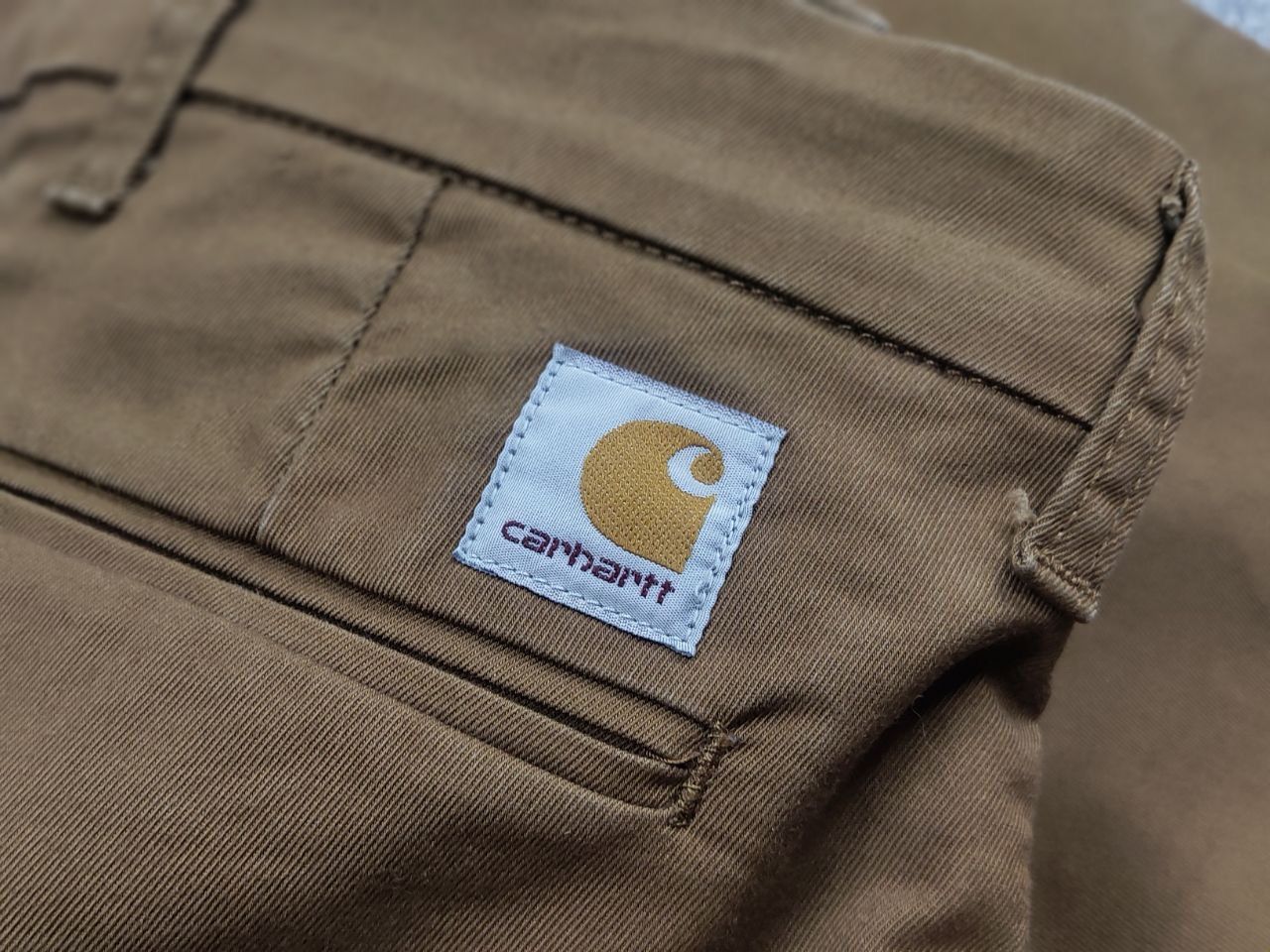 Carhartt Vintage Carhartt Wip Sid Pants Brown Logo Chino Trouser Size US 31 - 10 Thumbnail
