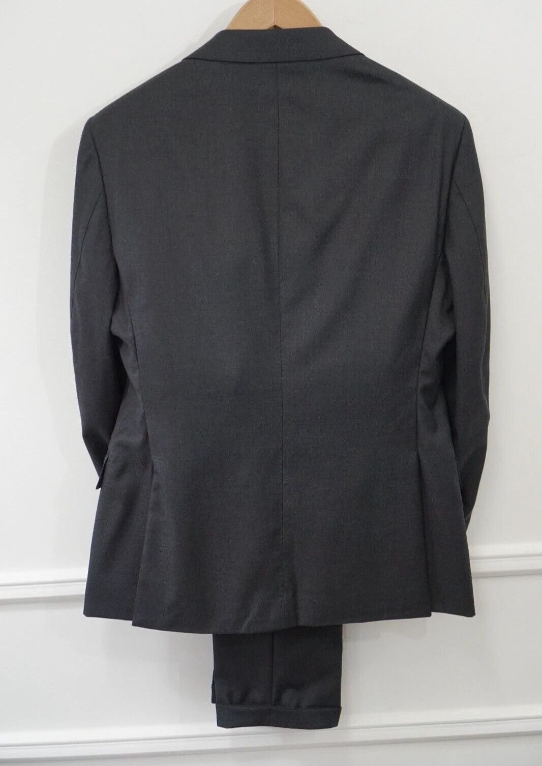 Suitsupply Men Suitsupply Suit Napoli Charcoal Grey Wool Reda UK/US38S Size 38S - 2 Thumbnail