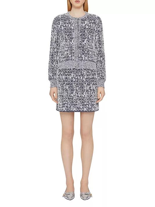 Givenchy o1w1db10325 Cardigan Chain Front Pocket in Black/White Size XL / US 12-14 / IT 48-50 - 2 Thumbnail
