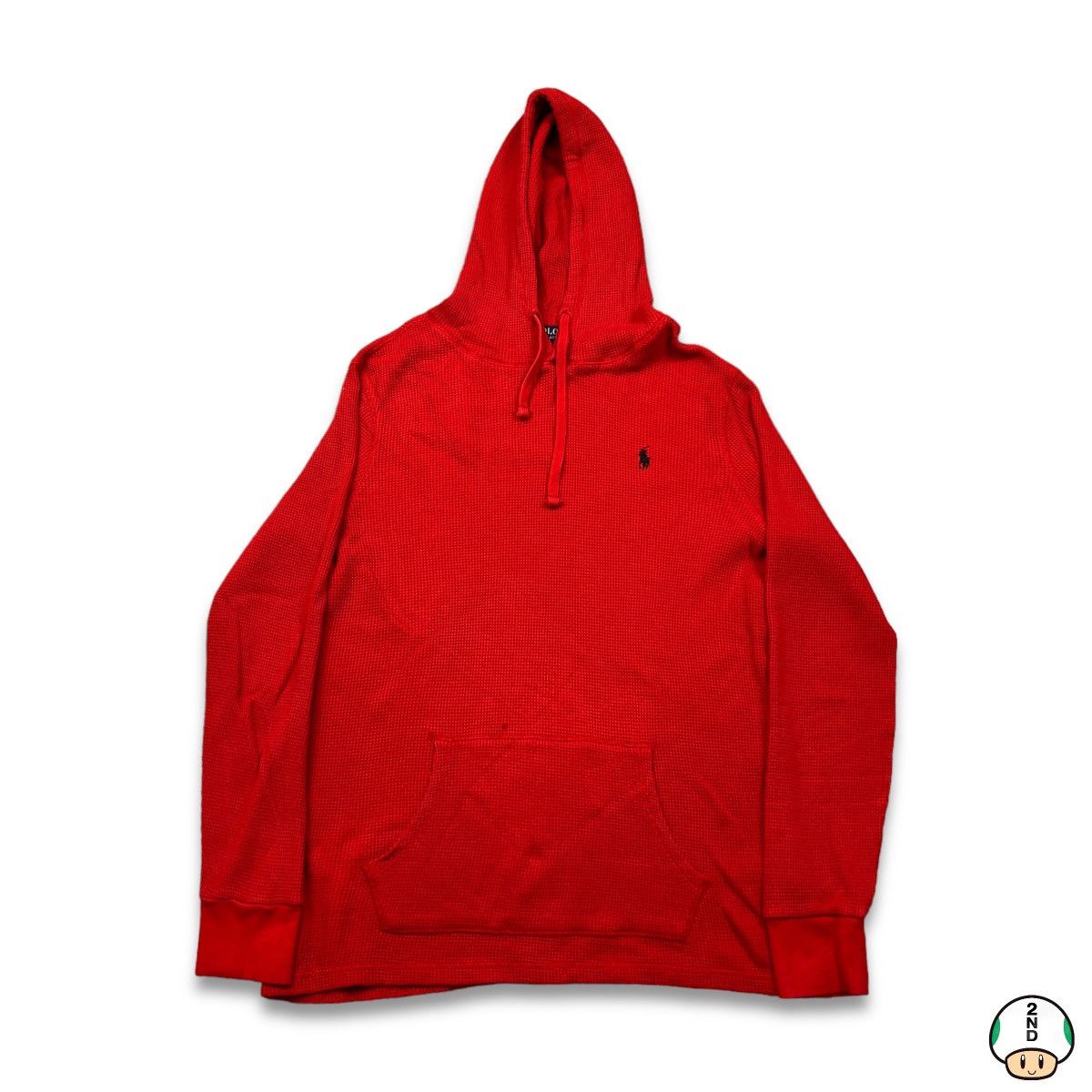 Polo Ralph Lauren Polo Ralph Lauren Hoodie Pony Waffle Sweater Hooded Pullover Size US L / EU 52-54 / 3 - 1 Thumbnail