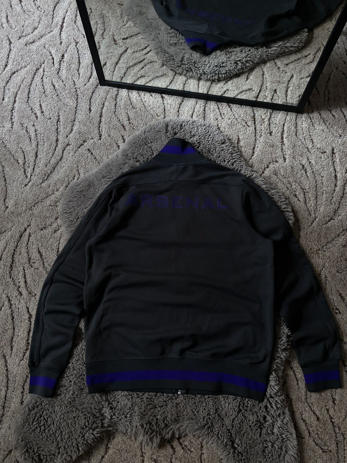 Vintage Nike x Arsenal vintage Track Top soccer black jacket Size US L / EU 52-54 / 3 - 2 Thumbnail