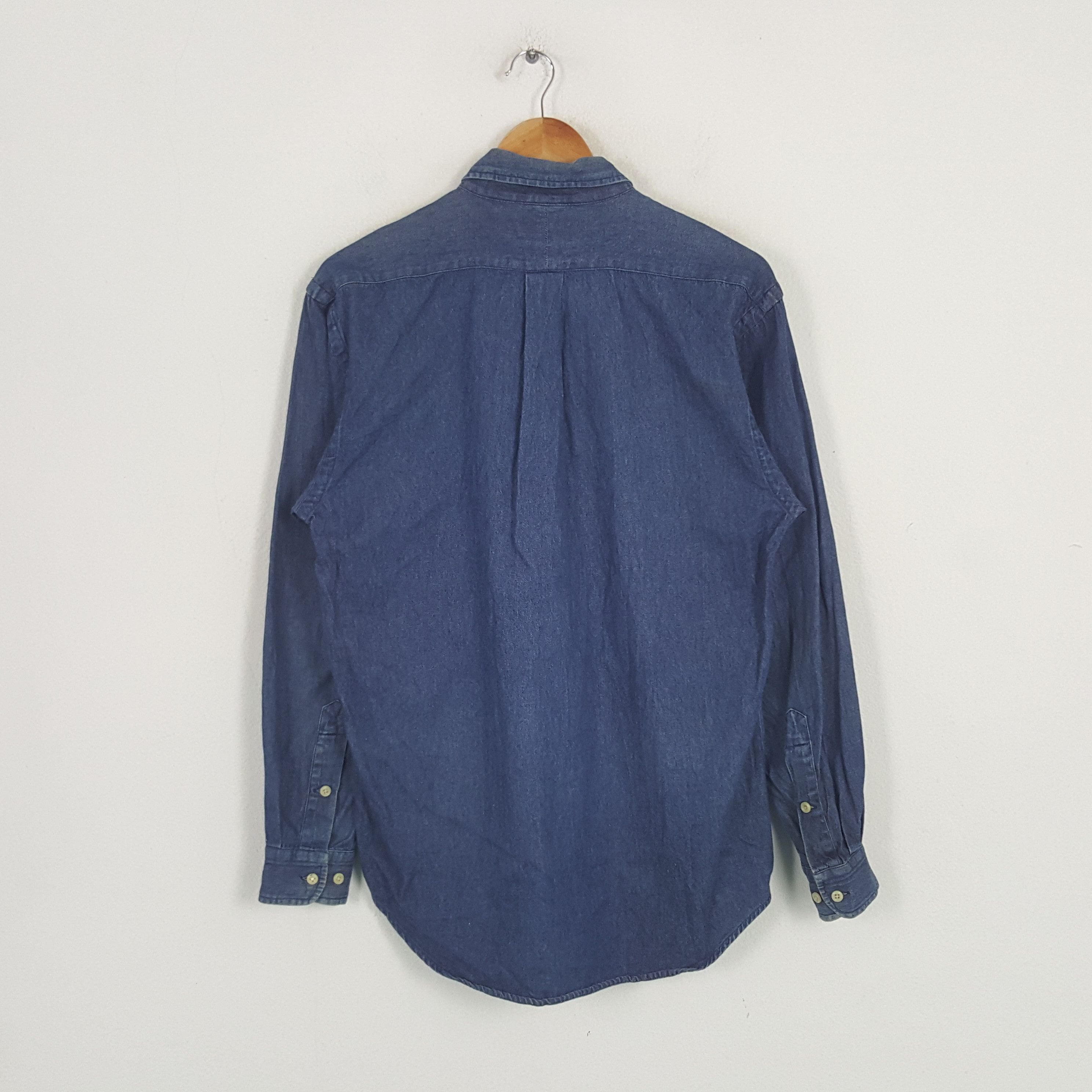Polo Ralph Lauren × Vintage Vintage Polo Ground American Brand Denim Shirt Button Up Size US L / EU 52-54 / 3 - 3 Thumbnail
