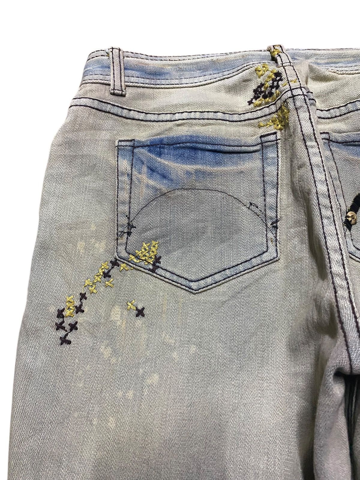 Japan Blue Vintage Max Blue Nice Wash Custom Embroidery Flare Jeans Size US 28 / EU 44 - 9 Thumbnail