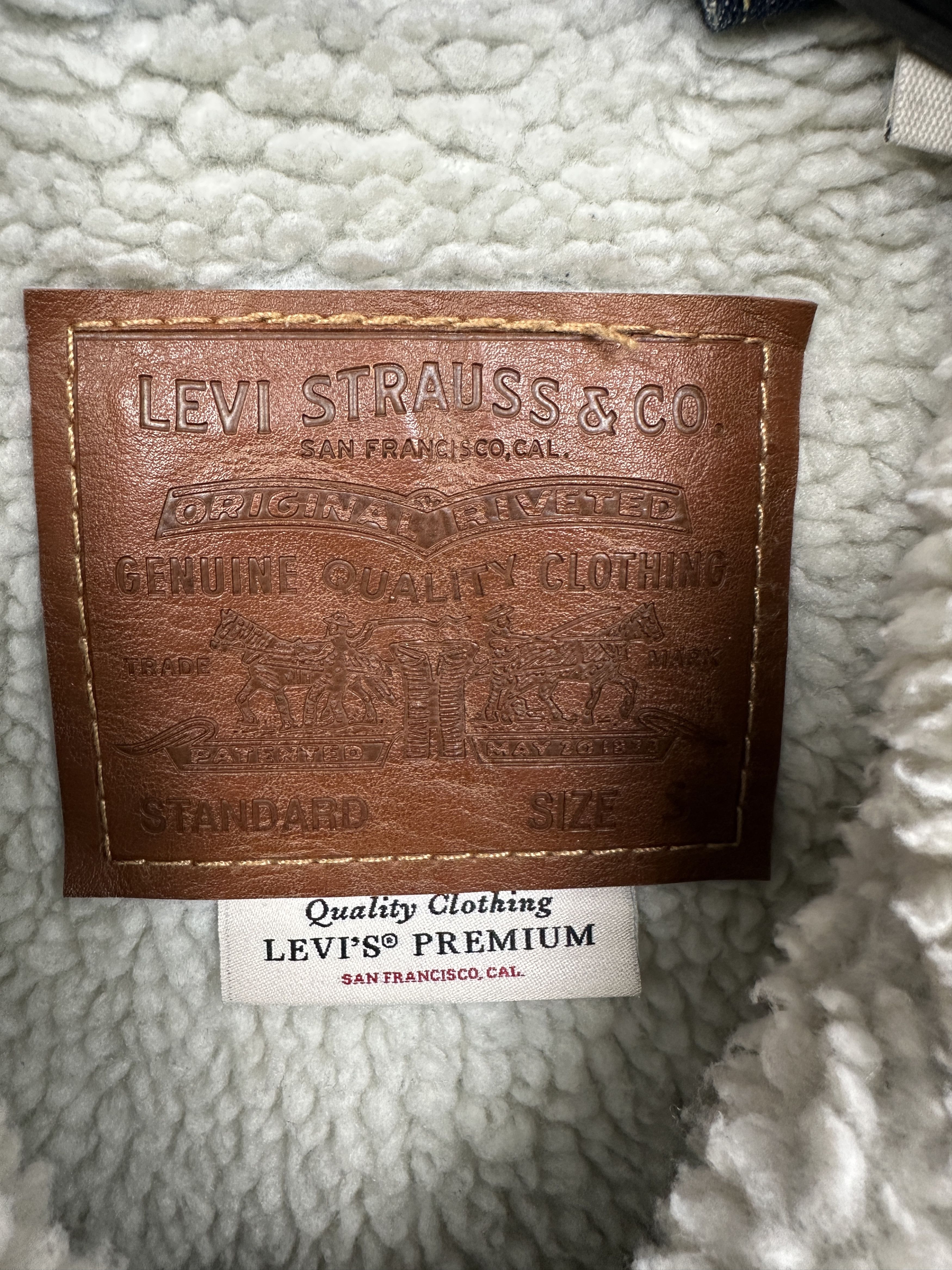Levi's Levi's Premium Denim Mens Sherpa Jacket Size US S / EU 44-46 / 1 - 4 Thumbnail