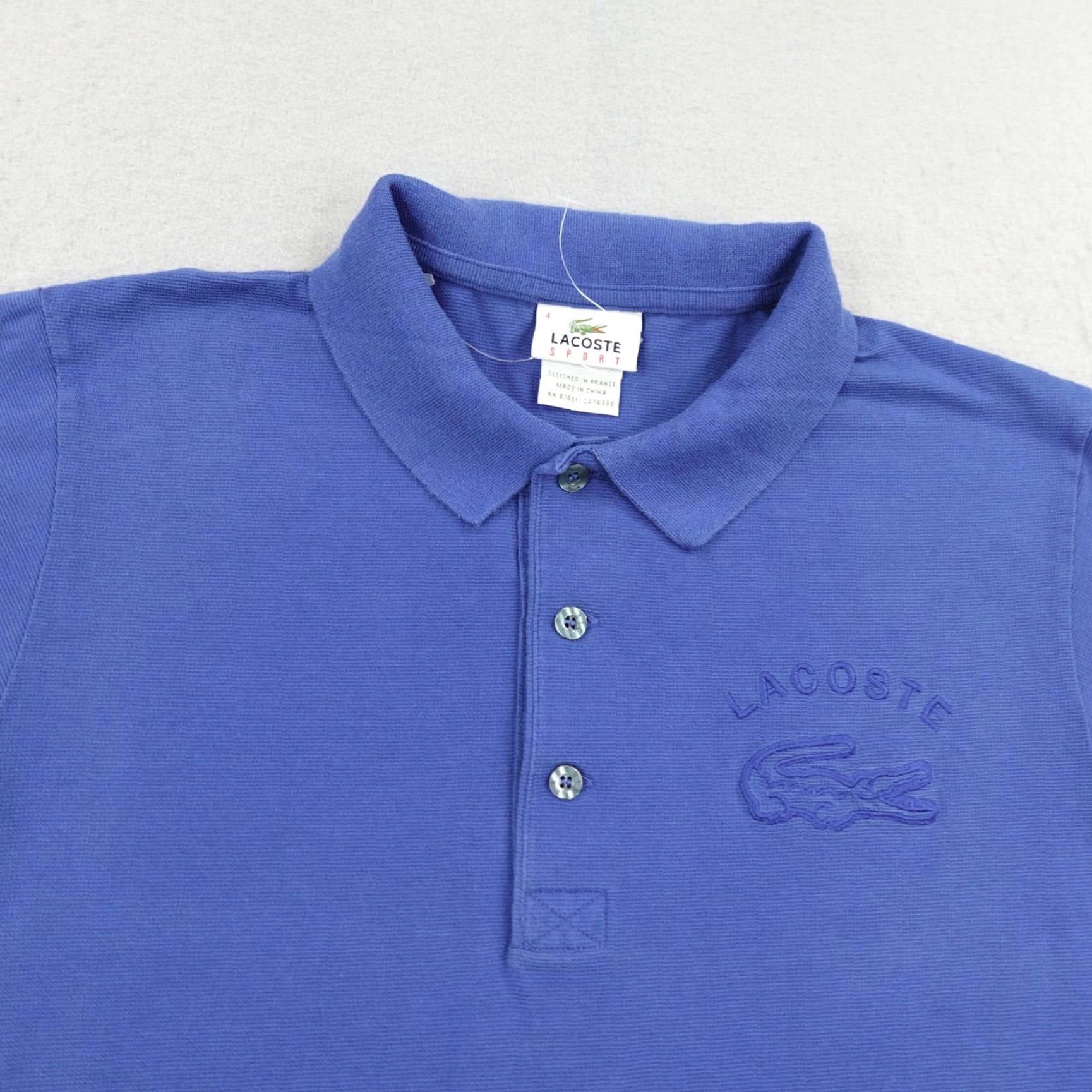Lacoste VINTAGE Lacoste Polo Shirt Mens M Blue 100% Cotton Short Sleeve Preppy Croc Embroidered Y2K Mens Size US M / EU 48-50 / 2 - 2 Thumbnail