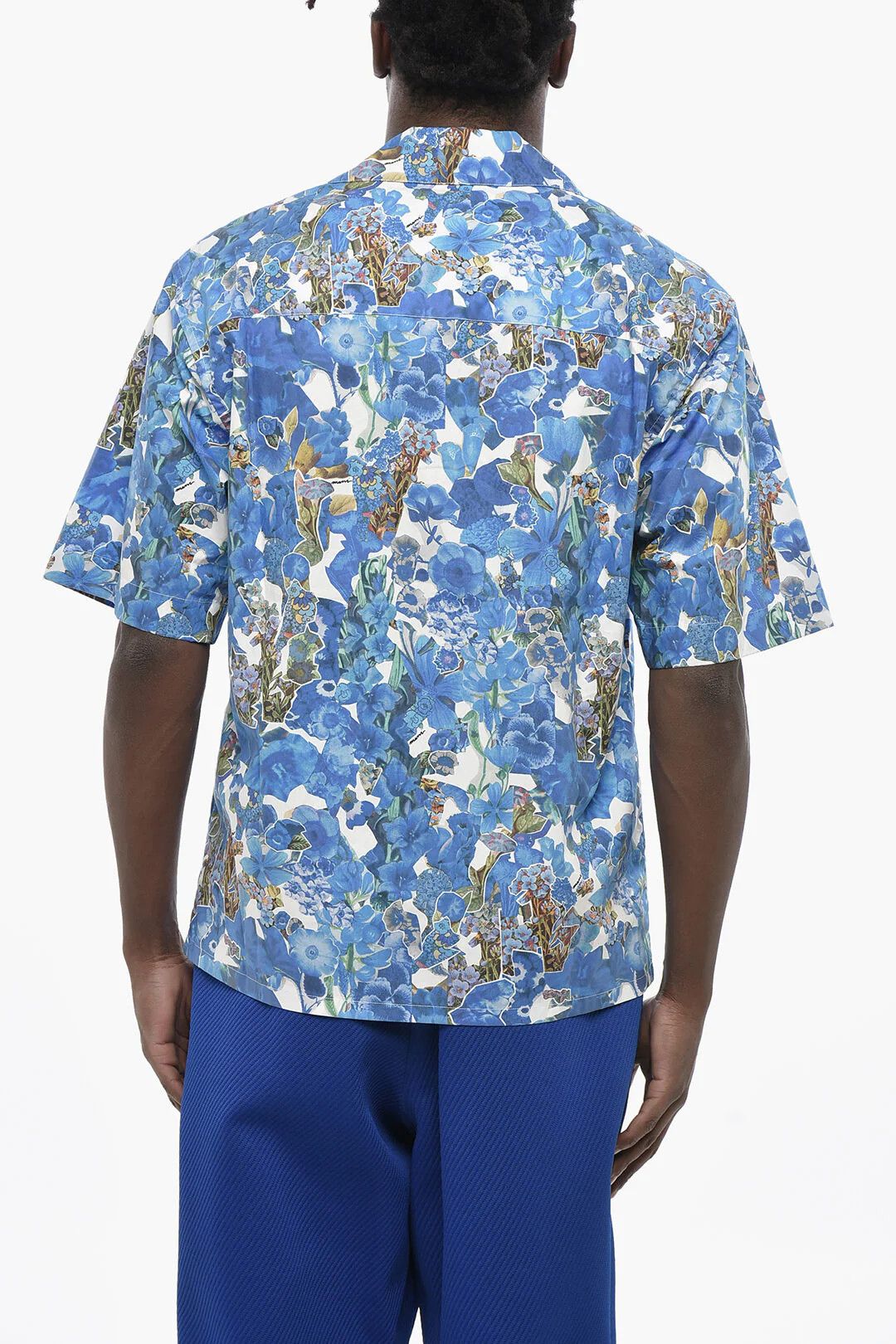 og1mm0326 Cotton Bowling Shirt in Blue