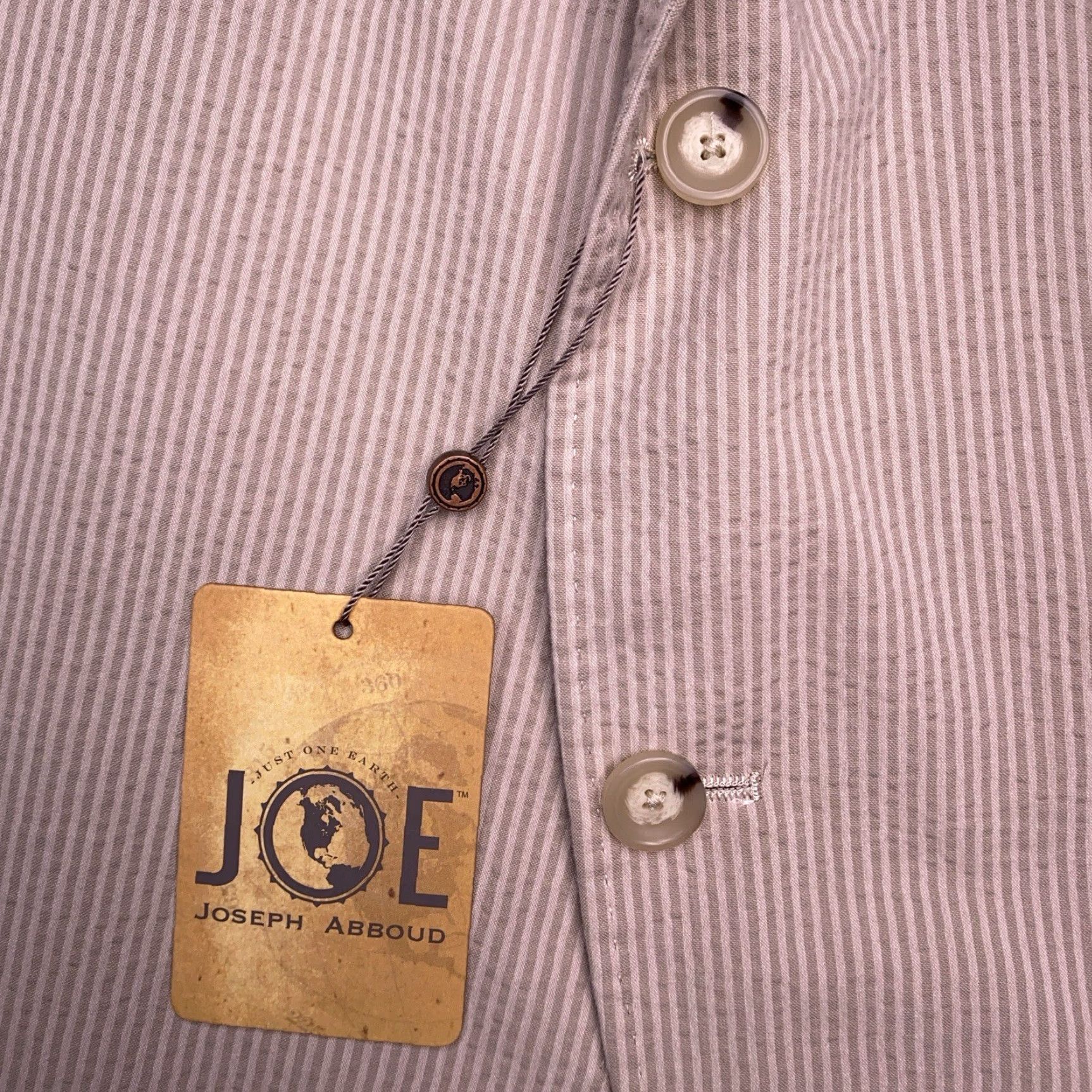 Joseph Abboud Joseph Abboud Sport Coat 3X Tan Striped Seersucker Blazer New Mens Size 48R - 5 Thumbnail