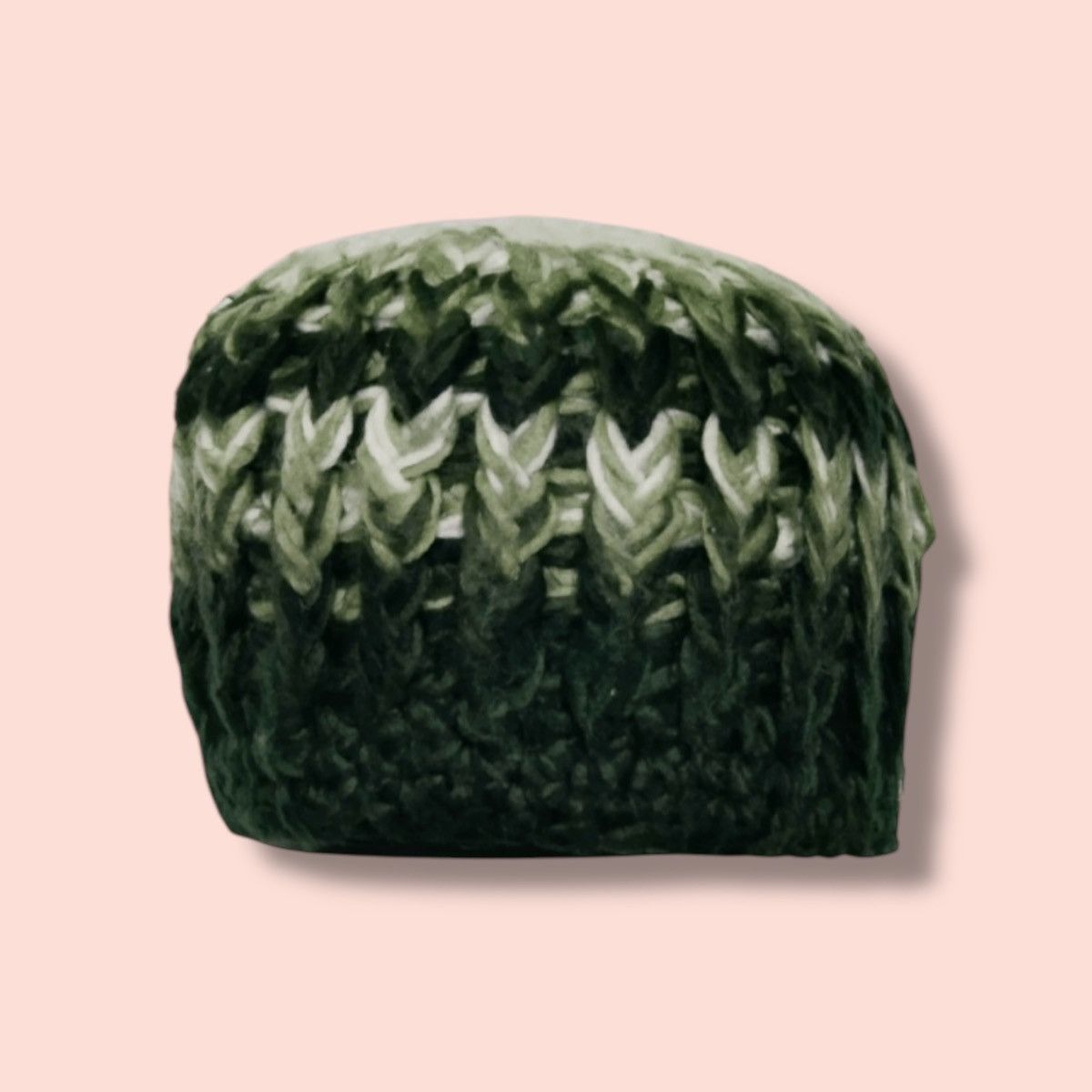 Homespun Knitwear VINTAGE COLOURED CABLE HOMESPUN KNITTED BEANIE Size ONE SIZE - 7 Thumbnail