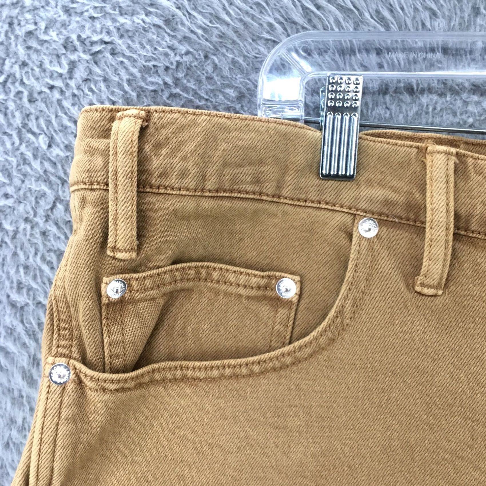Vintage Arizona Jean Co Baggy Bermuda Shorts Mens 46 Brown Denim Cotton Blend Casual Regular 5-Pocket Pockets Beltless Zip Front 9.5in Inseam Size US 30 / EU 46 - 2 Thumbnail