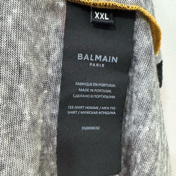 Balmain Balmain Sunset Ombre Crewneck Linen T-Shirt Orange Men’s Siz Size US XXL / EU 58 / 5 - 4 Thumbnail