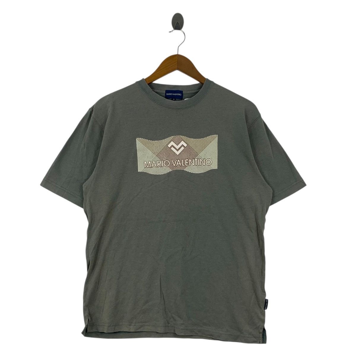 Other Vintage MARIO VALENTINO ITALY Center Box Logo Tee Shirt Top Size M / US 6-8 / IT 42-44 - 4 Thumbnail