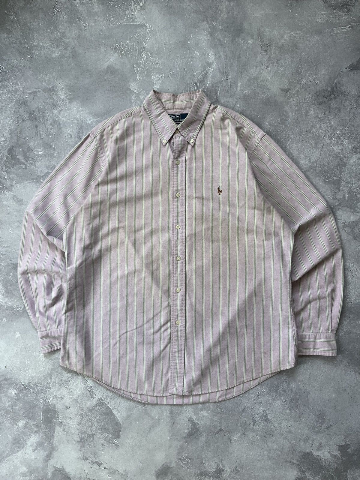 Polo Ralph Lauren Vintage Polo Ralph Lauren Shirt Buttons Long Sleeve Striped Size US XL / EU 56 / 4 - 1 Thumbnail