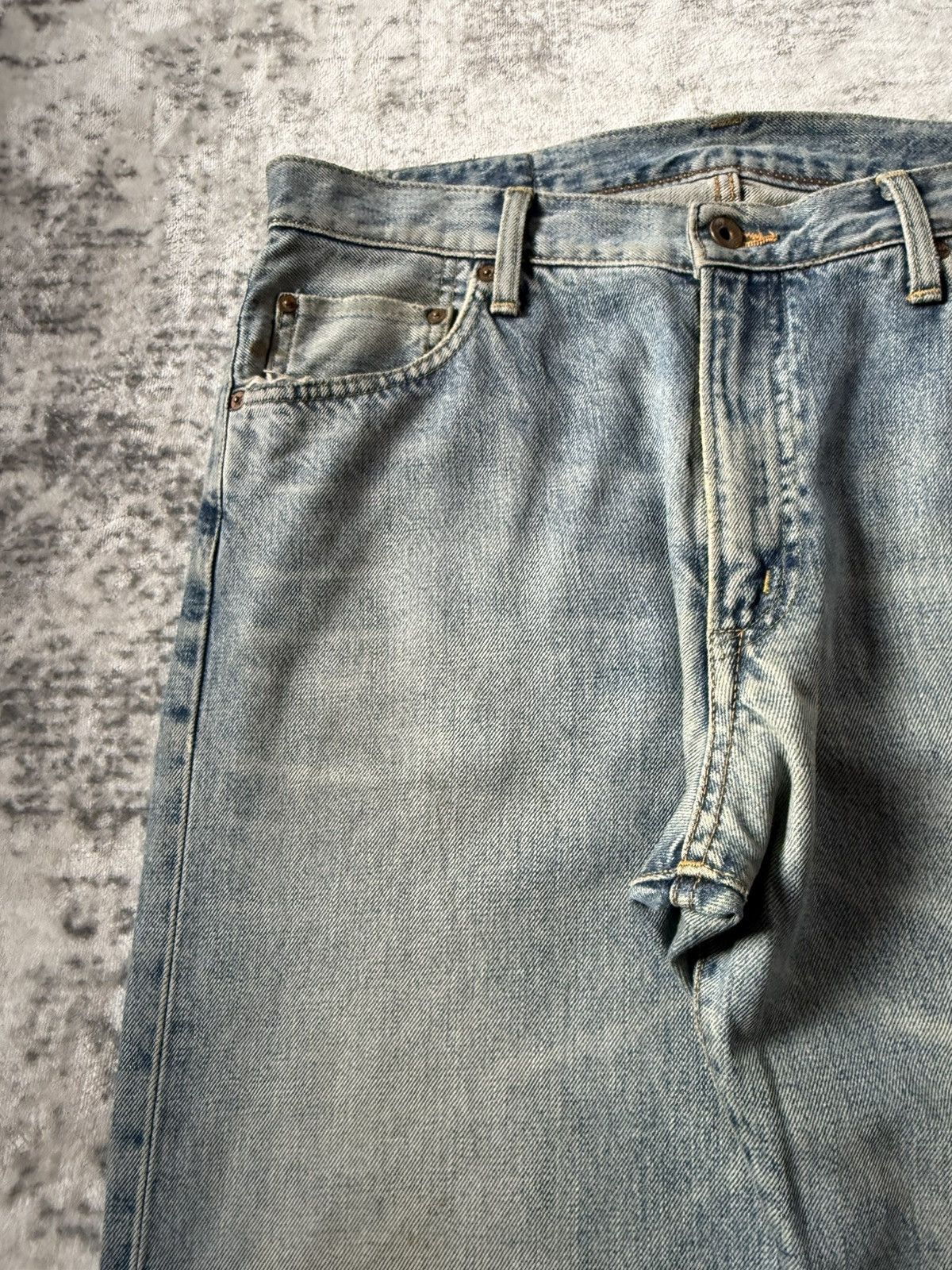 Japanese Brand Edwin 505 Trompe L’oeil Earthy Mud Dipped Selvedge Jeans Size US 34 / EU 50 - 13 Thumbnail