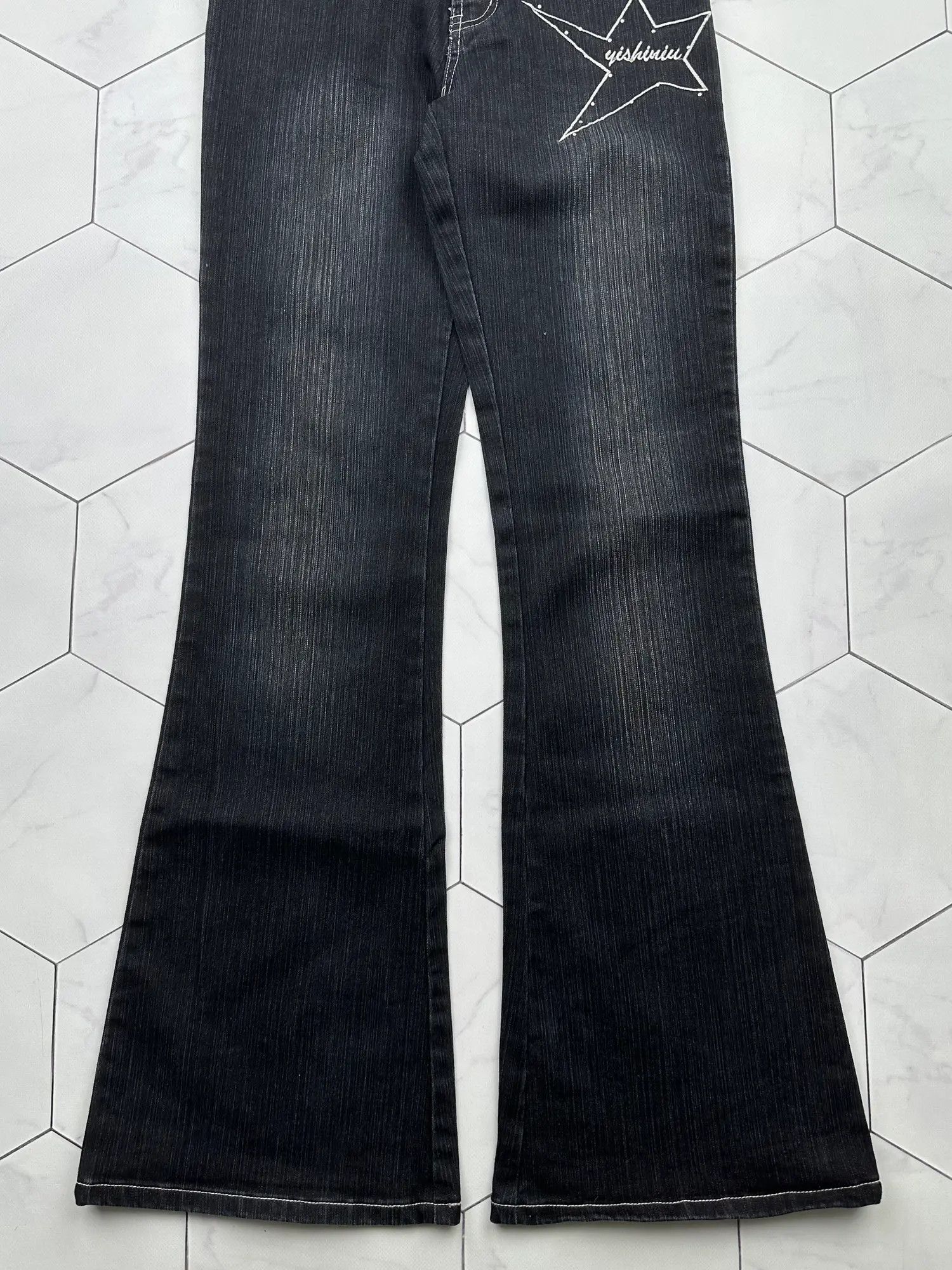 Japanese Brand Vintage Faded Flare Jeans (B486)E2 Size 27" / US 4 / IT 40 - 3 Thumbnail